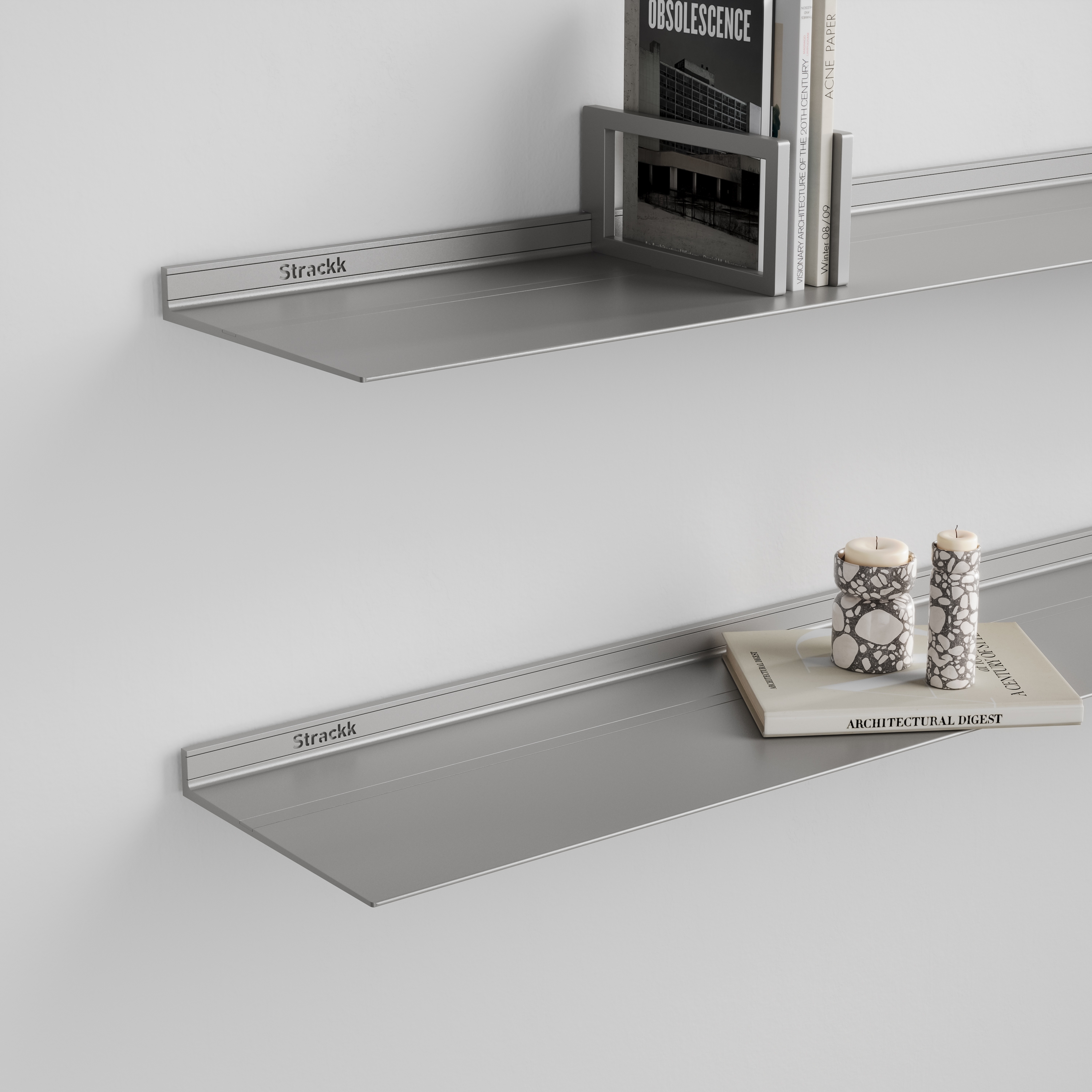 Bookend for 29cm deep shelf | Aluminium