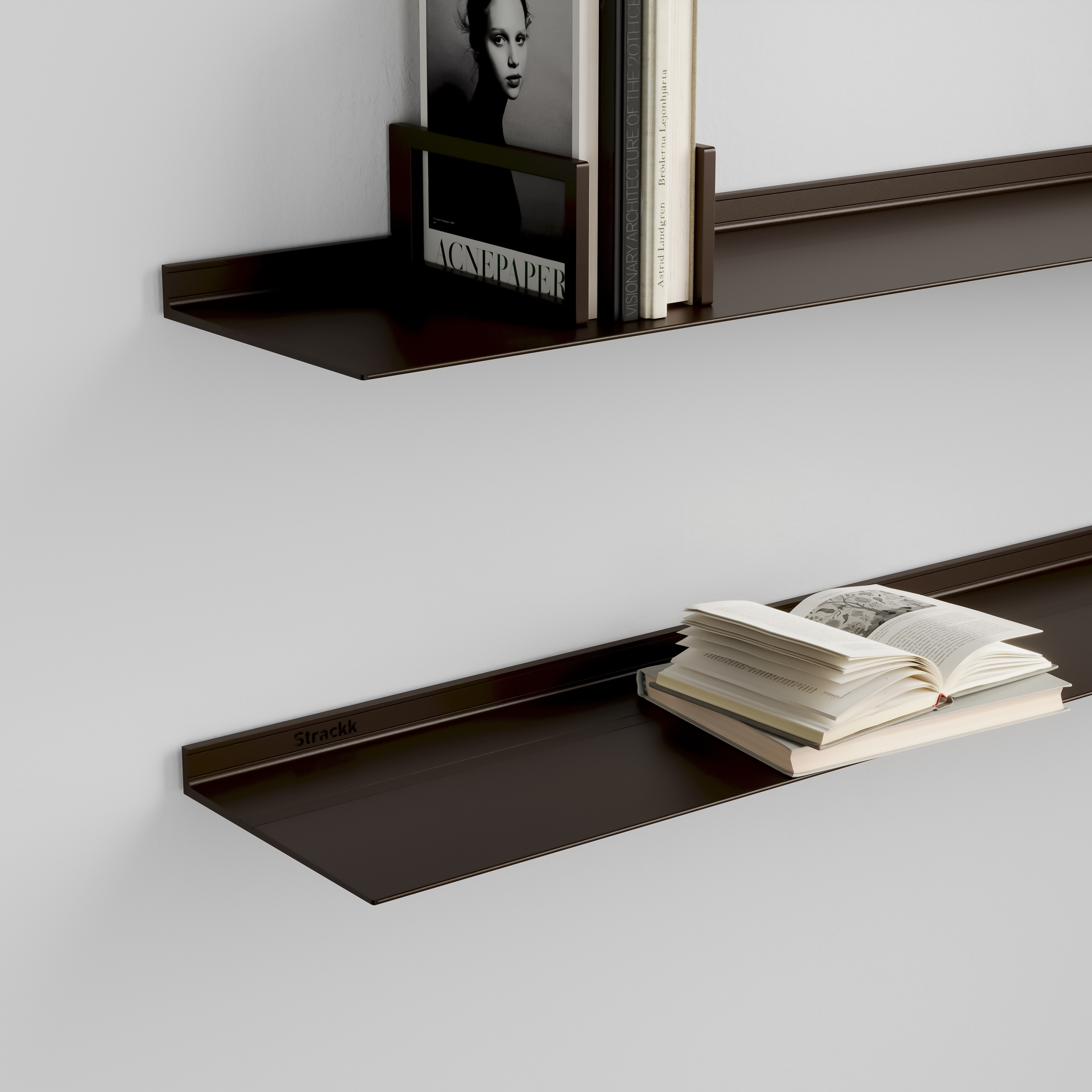 Bookend for 29cm deep shelf | Gunmetal