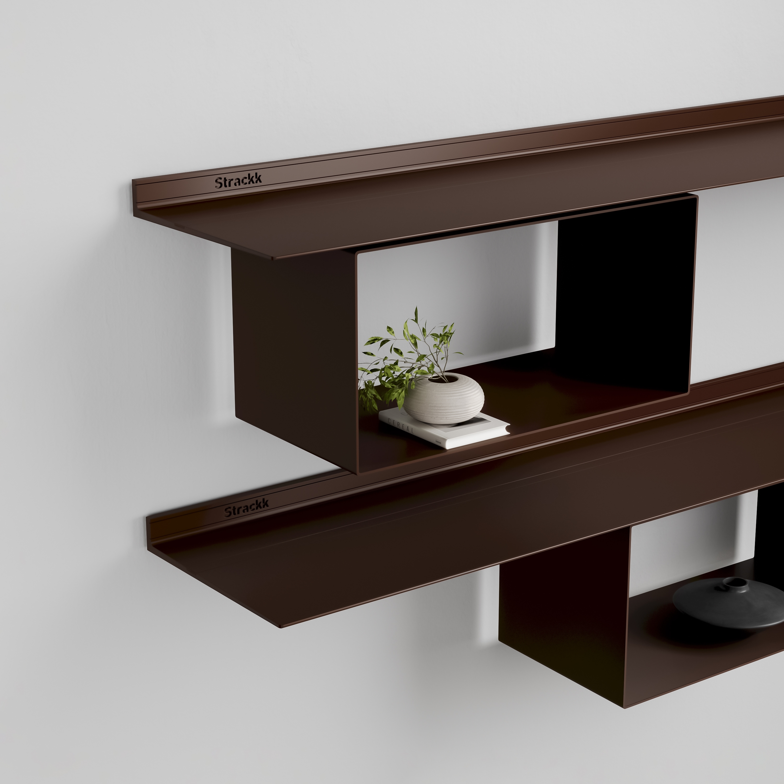 Display product Cabinet Rectangle for 22cm deep shelf | Bronze from manufacturer Strackk