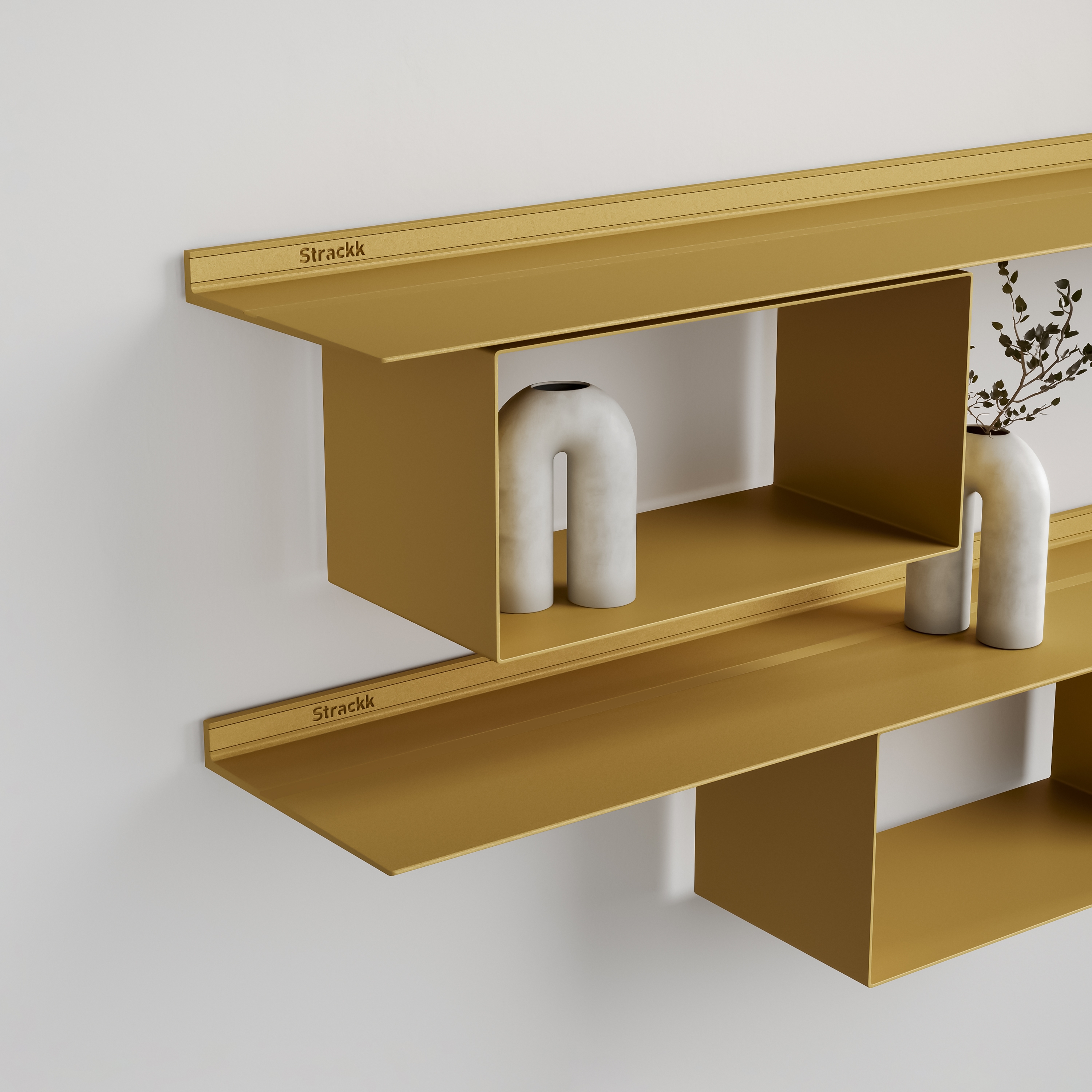 Cabinet Rectangle for 22cm deep shelf | Gold