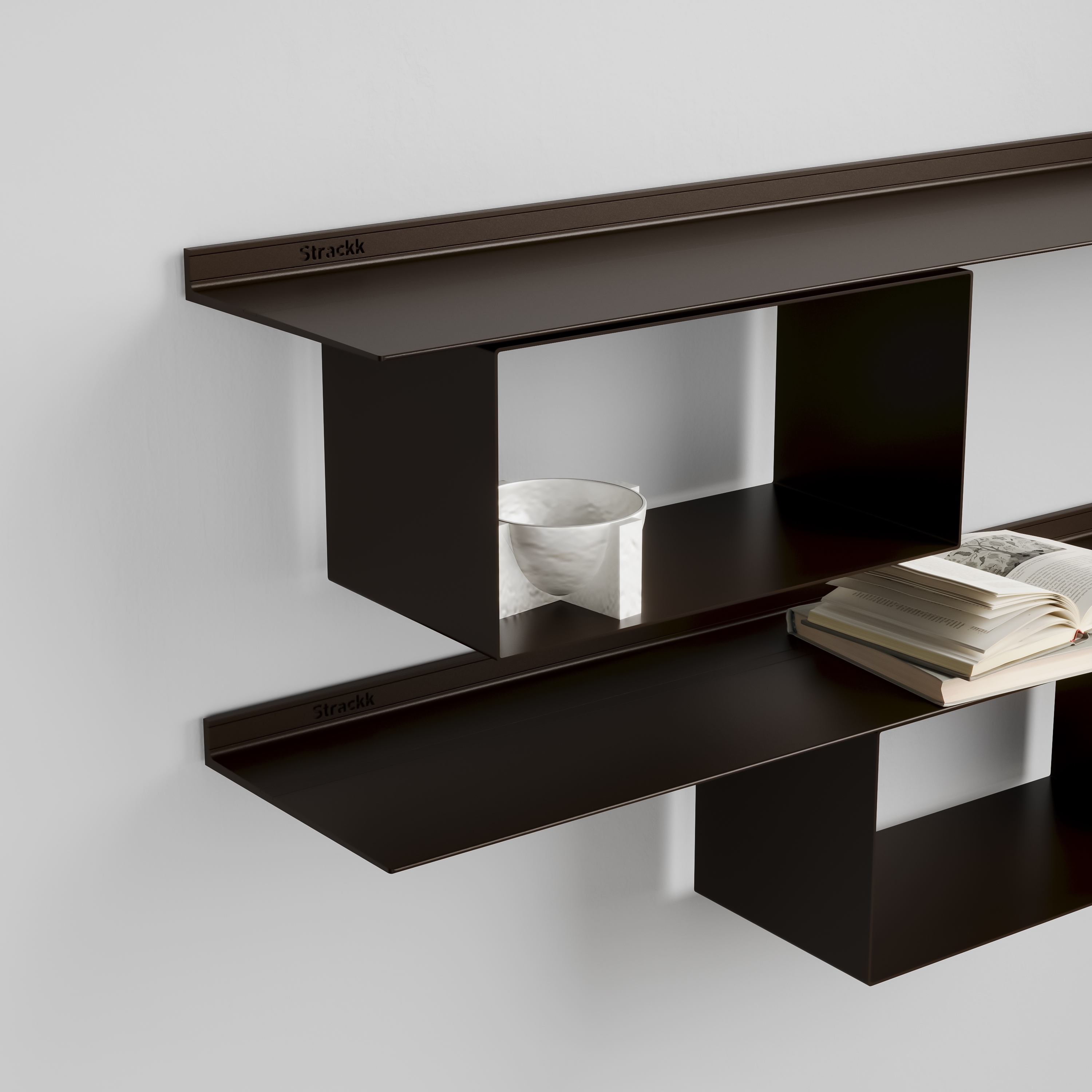 Cabinet Rectangle for 22cm deep shelf | Gunmetal