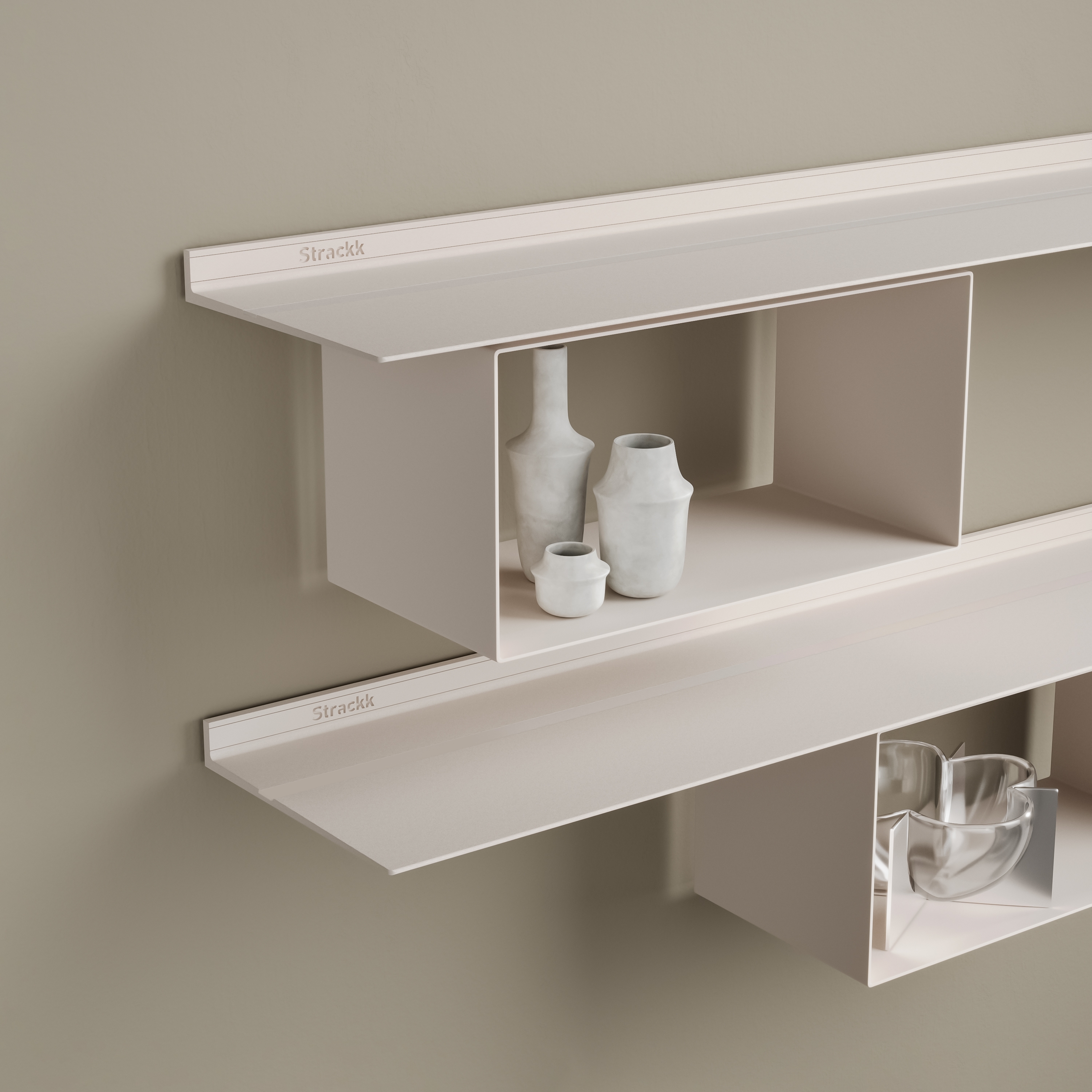 Cabinet Rectangle for 22cm deep shelf | Off-white RAL9010