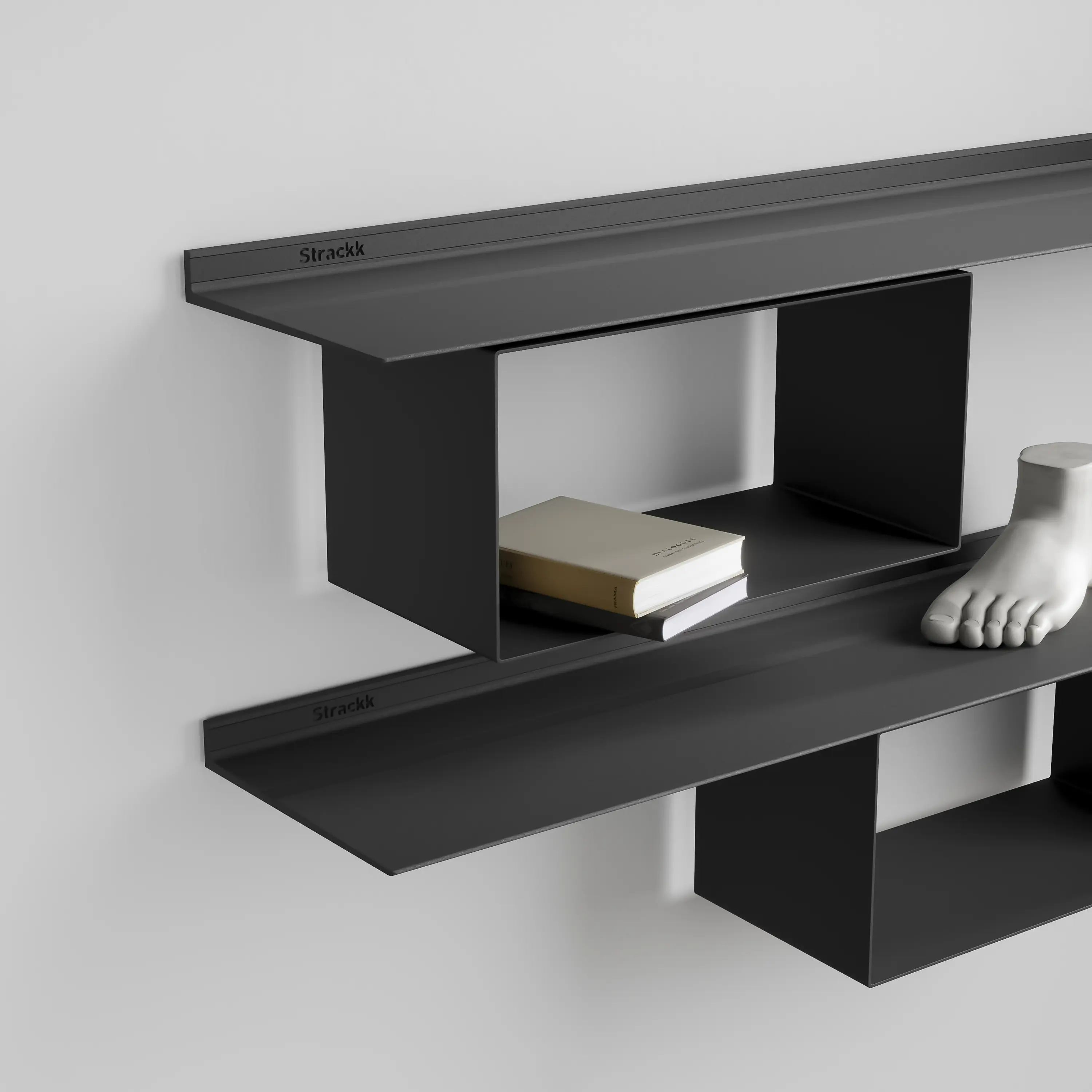 Strackk - Cabinet Rectangle for 29.5cm deep shelf | Anthracite RAL7021