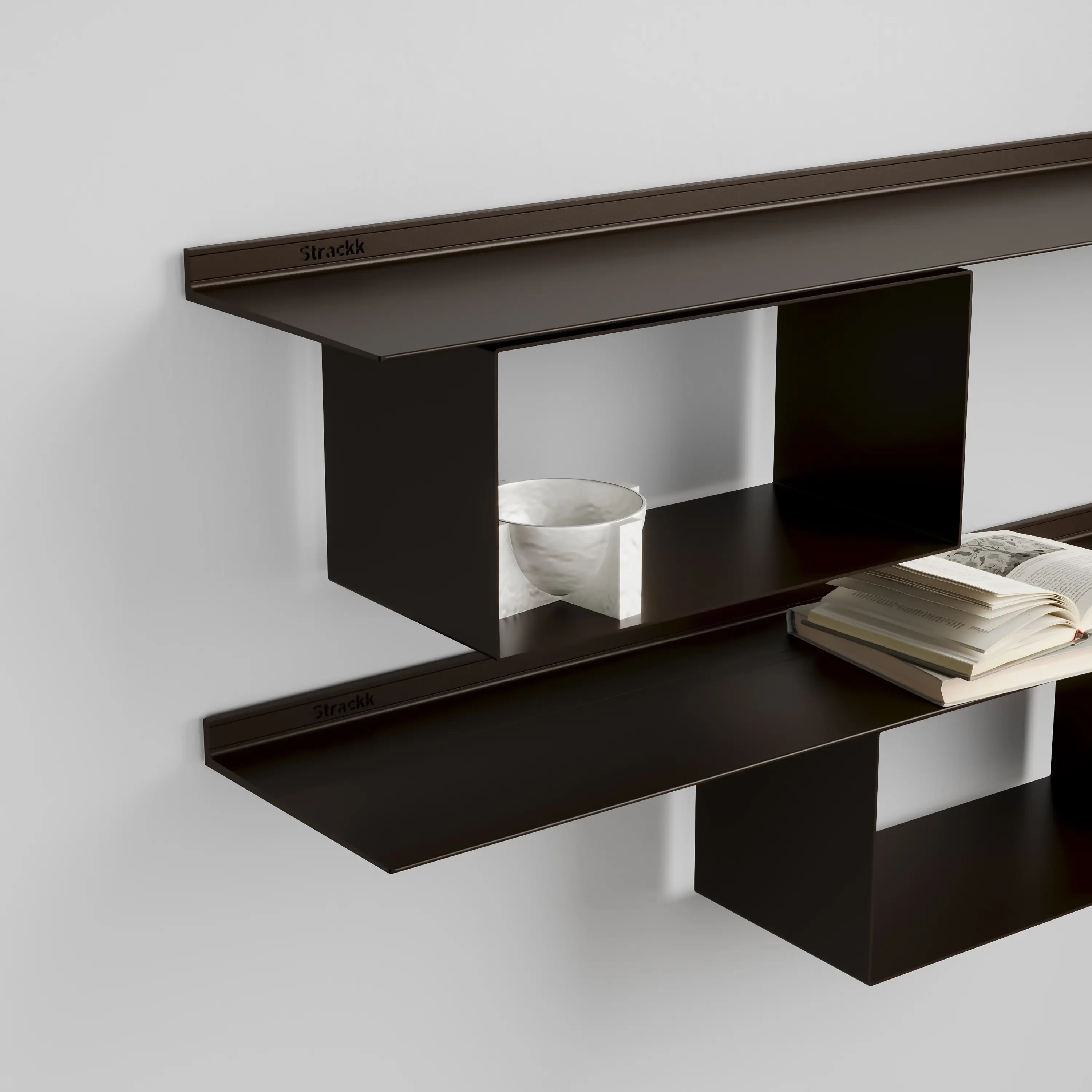 Strackk - Cabinet Rectangle for 29.5cm deep shelf | Gunmetal