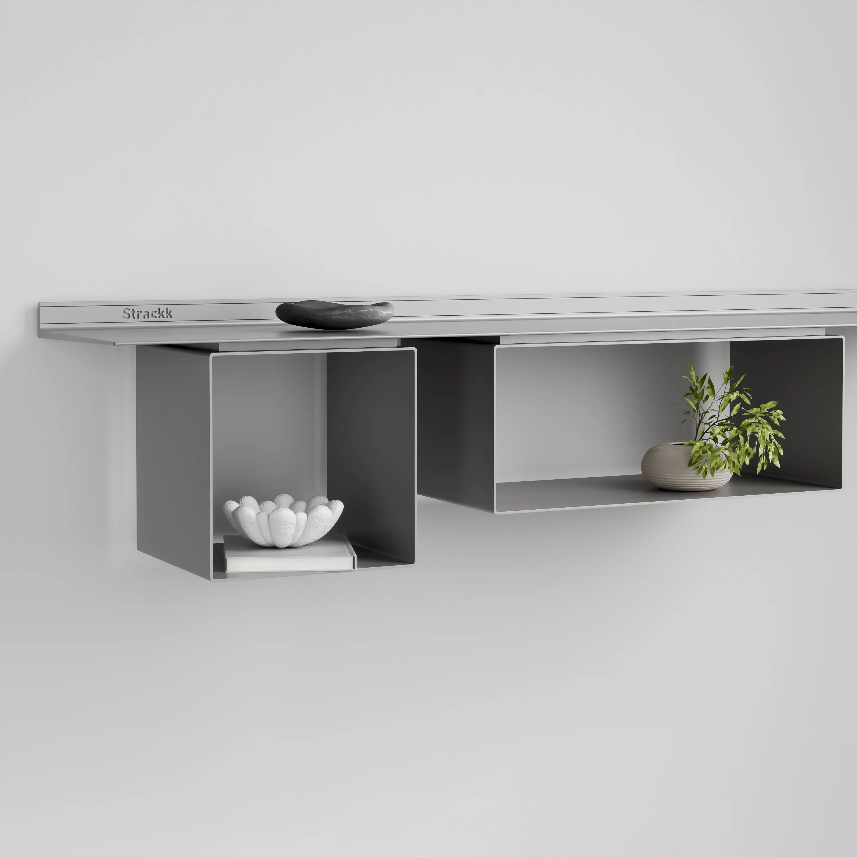 Strackk - Cabinet Square for 22cm deep shelf | Aluminium
