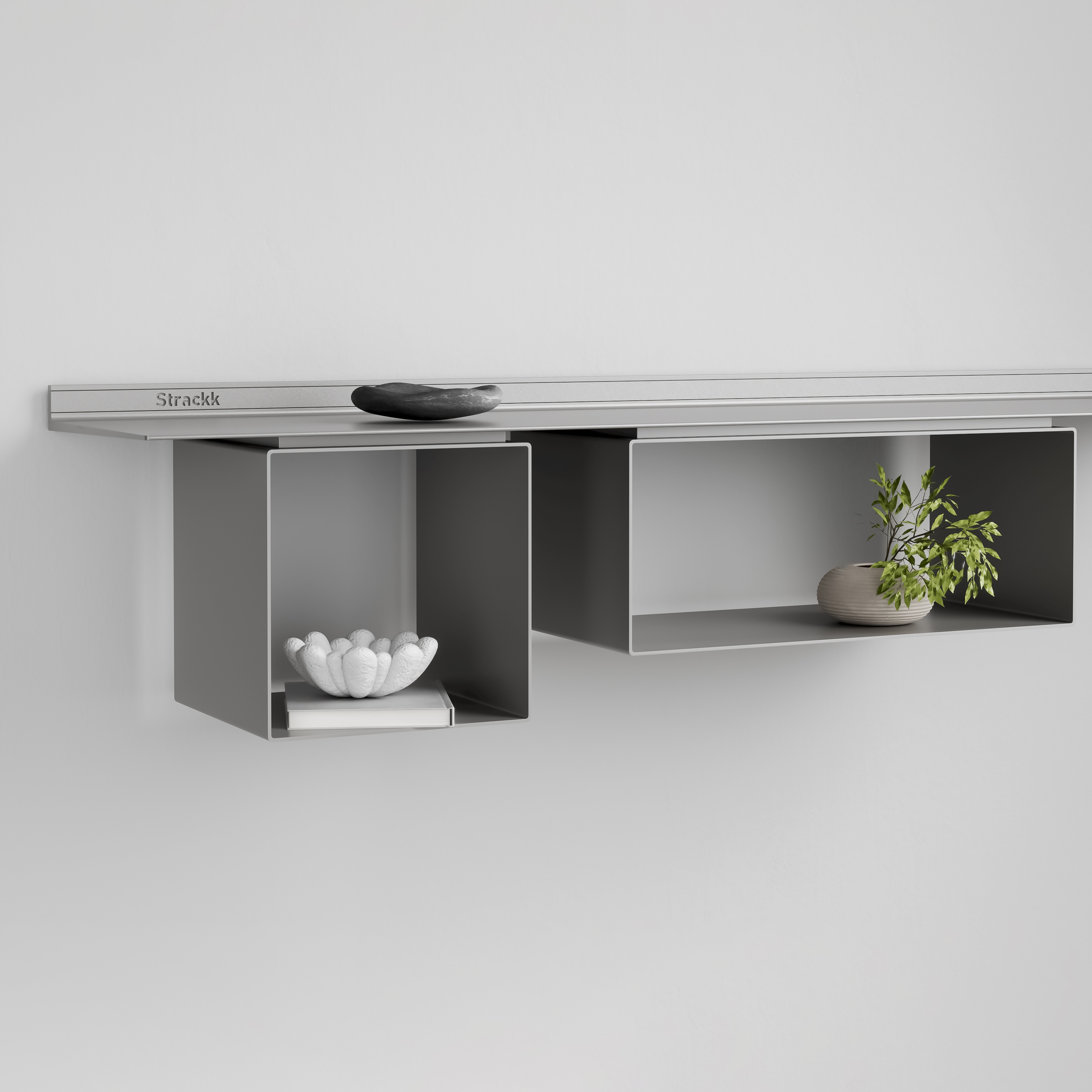 Cabinet Square for 22cm deep shelf | Aluminium