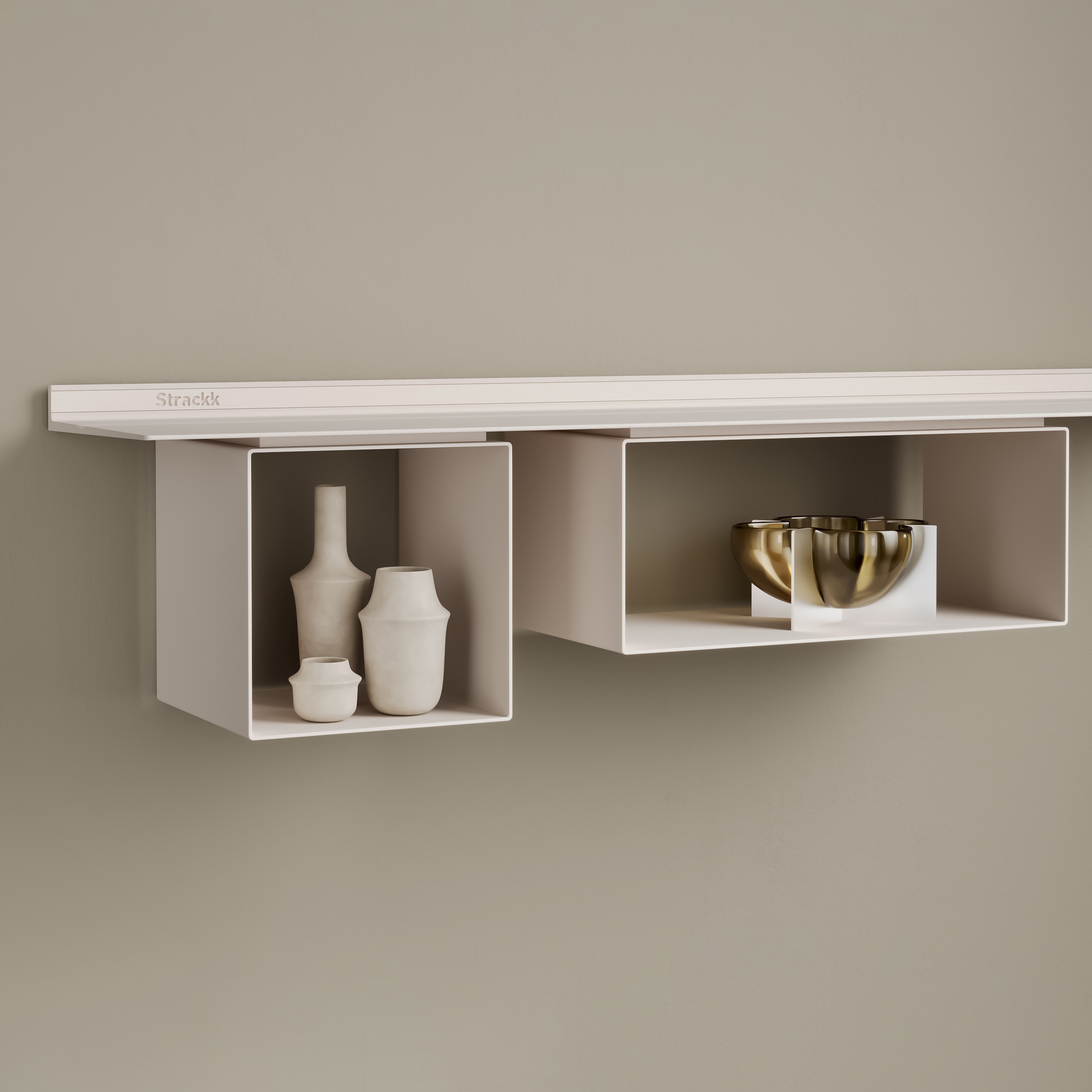Cabinet Square for 22cm deep shelf | Off-white RAL9010