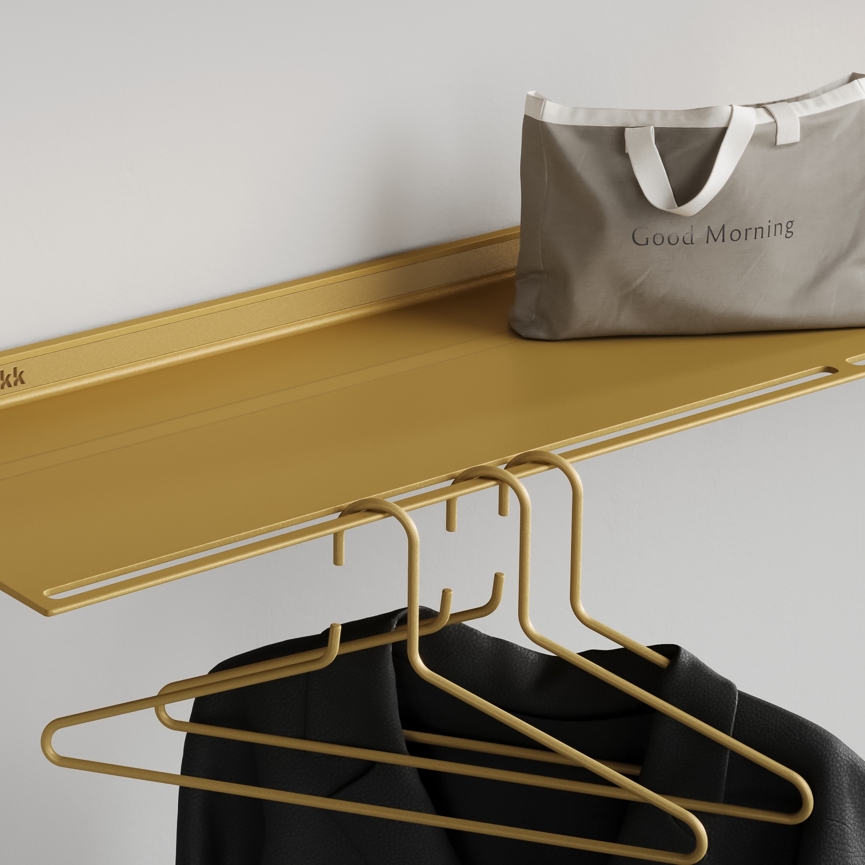 Afficher le produit Clothes hanger | Gold du fabricant Strackk