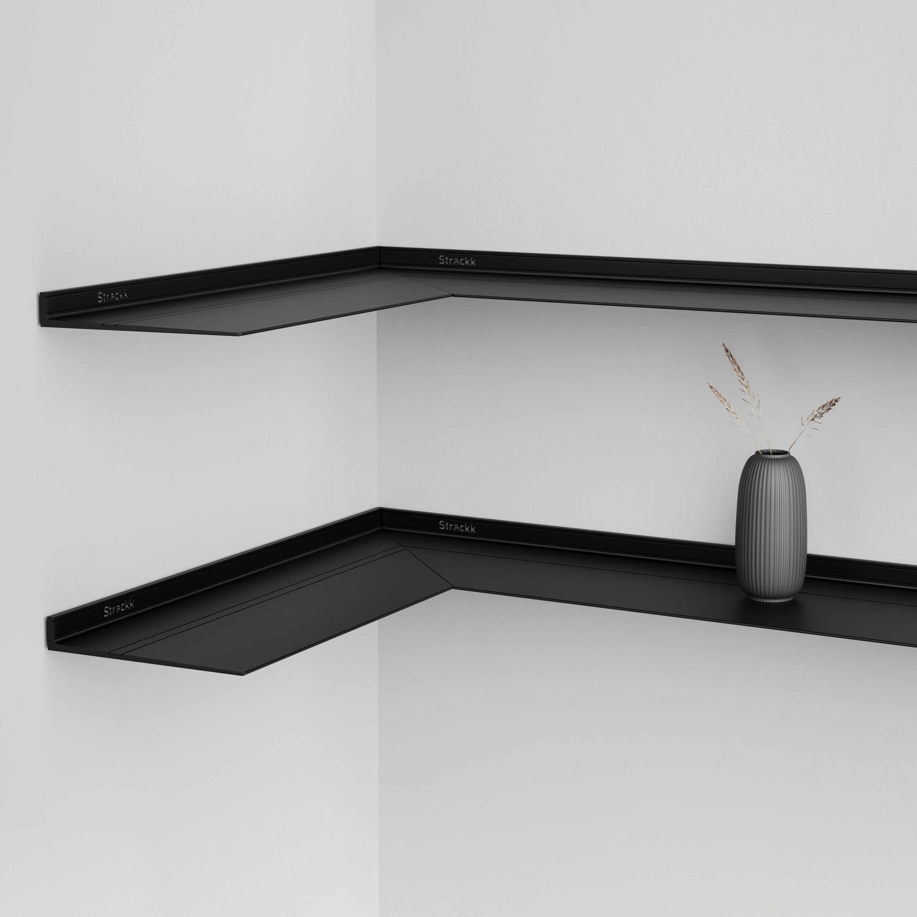 Display product Corner shelf | Black RAL9005 from manufacturer Strackk