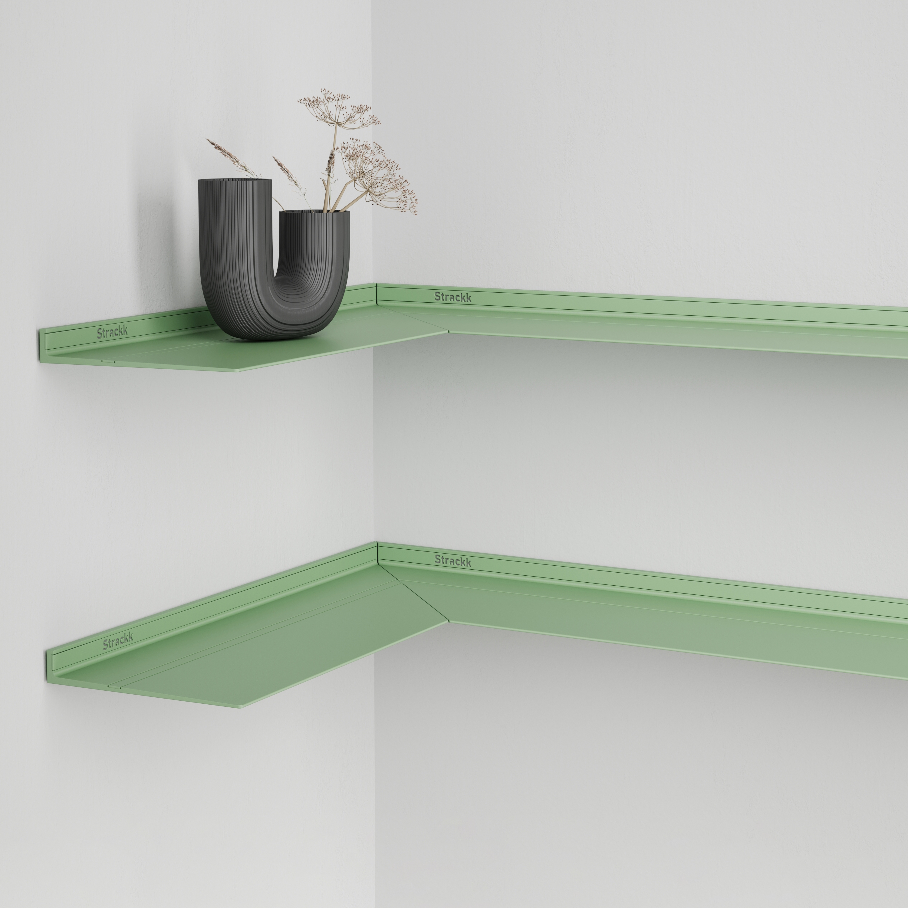 Display product Corner shelf | Green RAL6021 from manufacturer Strackk