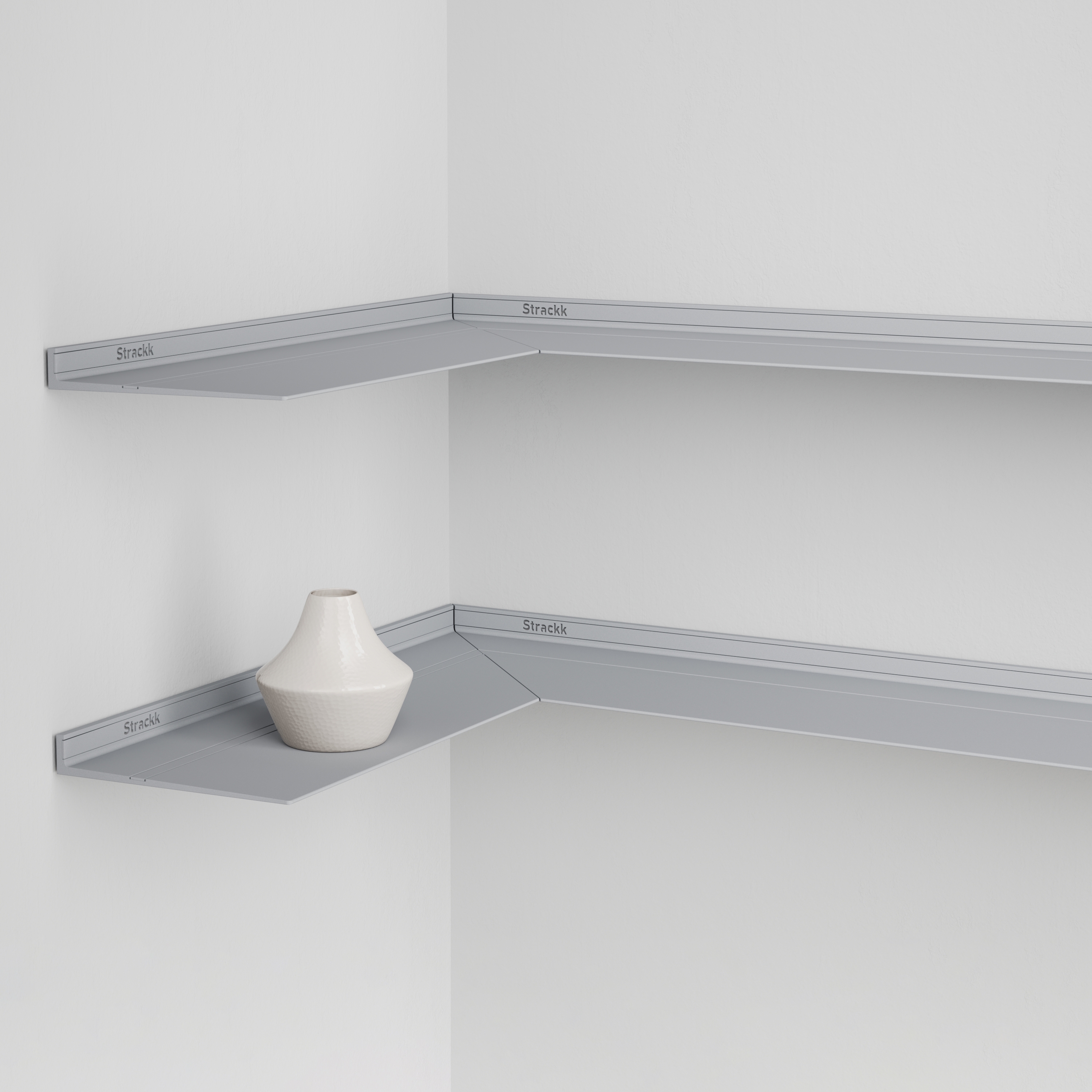 Corner shelf | Silvergrey RAL9006