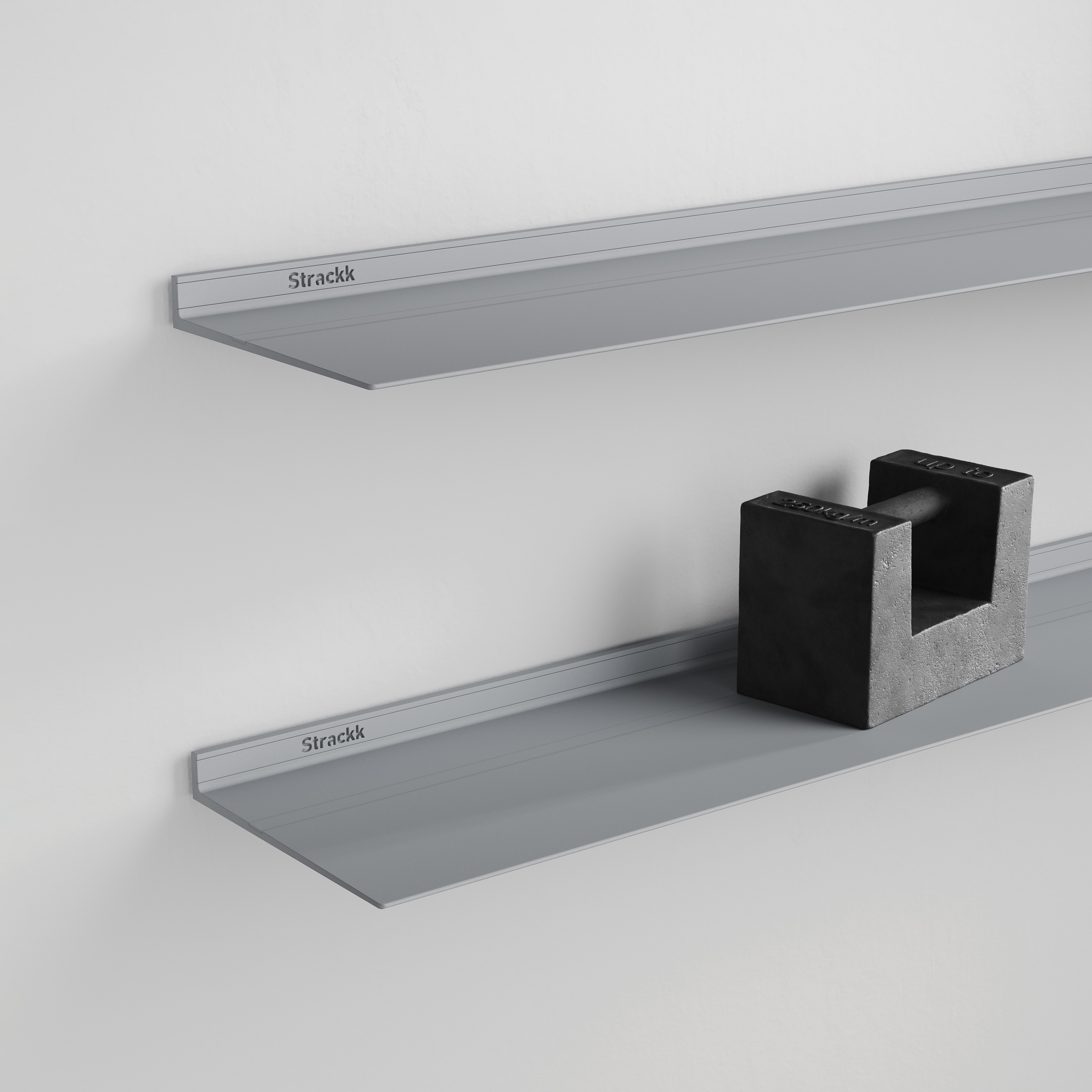 Floating wall shelf | Silvergrey RAL9006