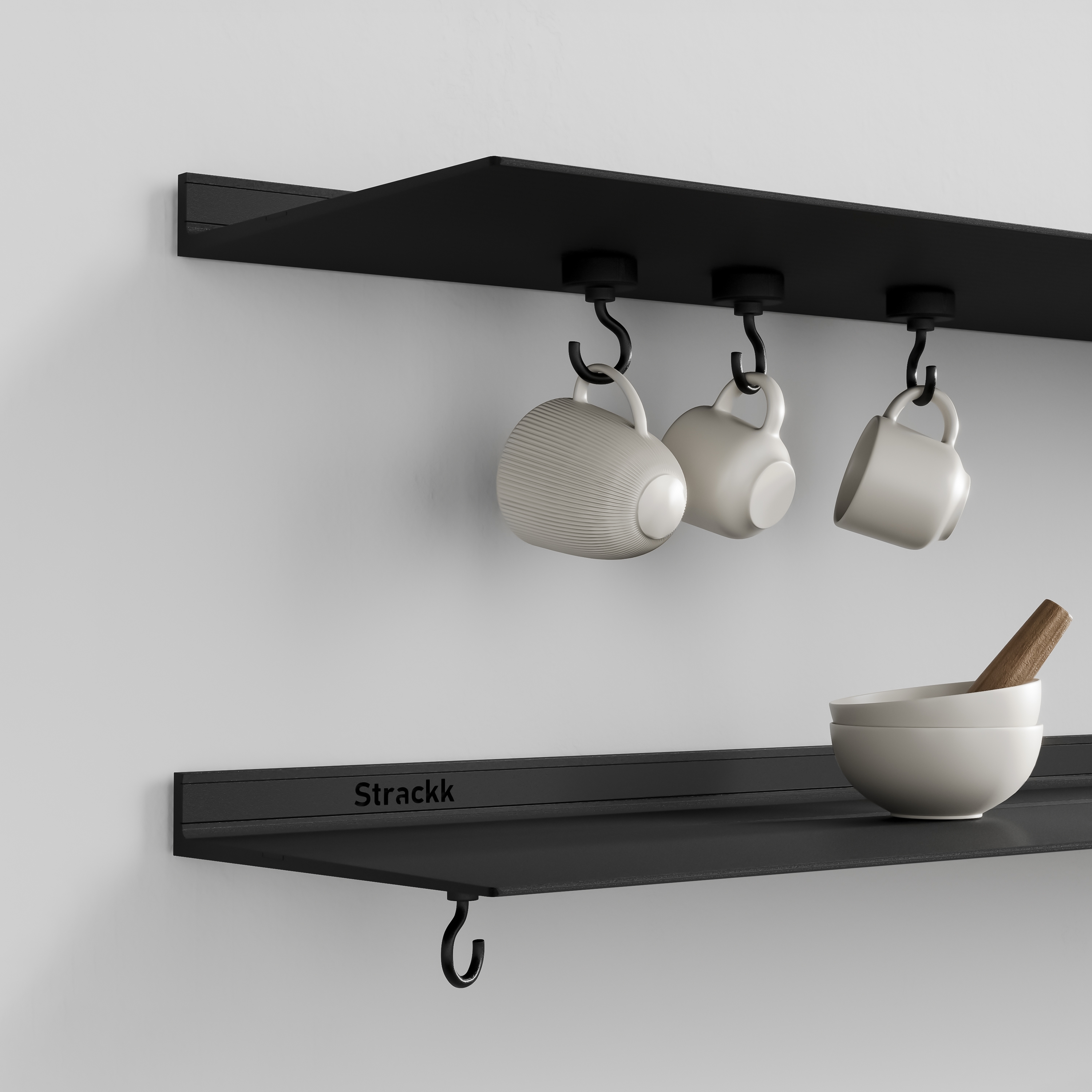 Afficher le produit Magnet hook | Black RAL9005 du fabricant Strackk