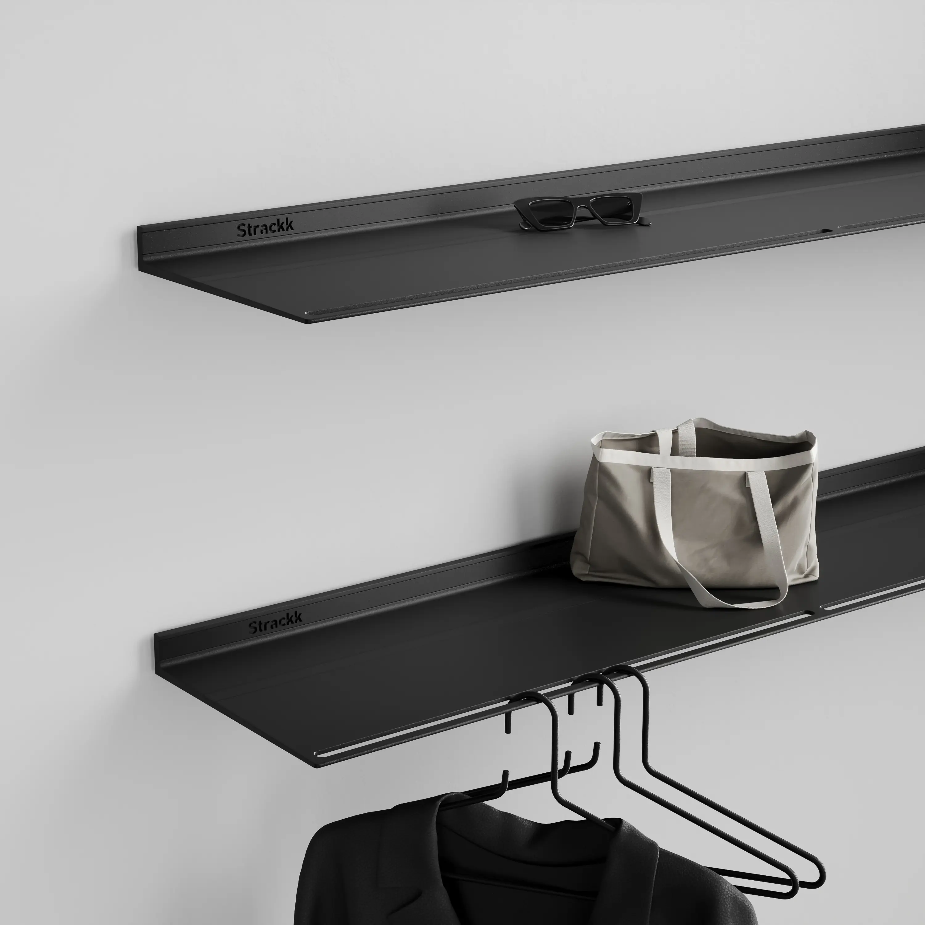 Strackk - Wall coat rack | Black RAL9005