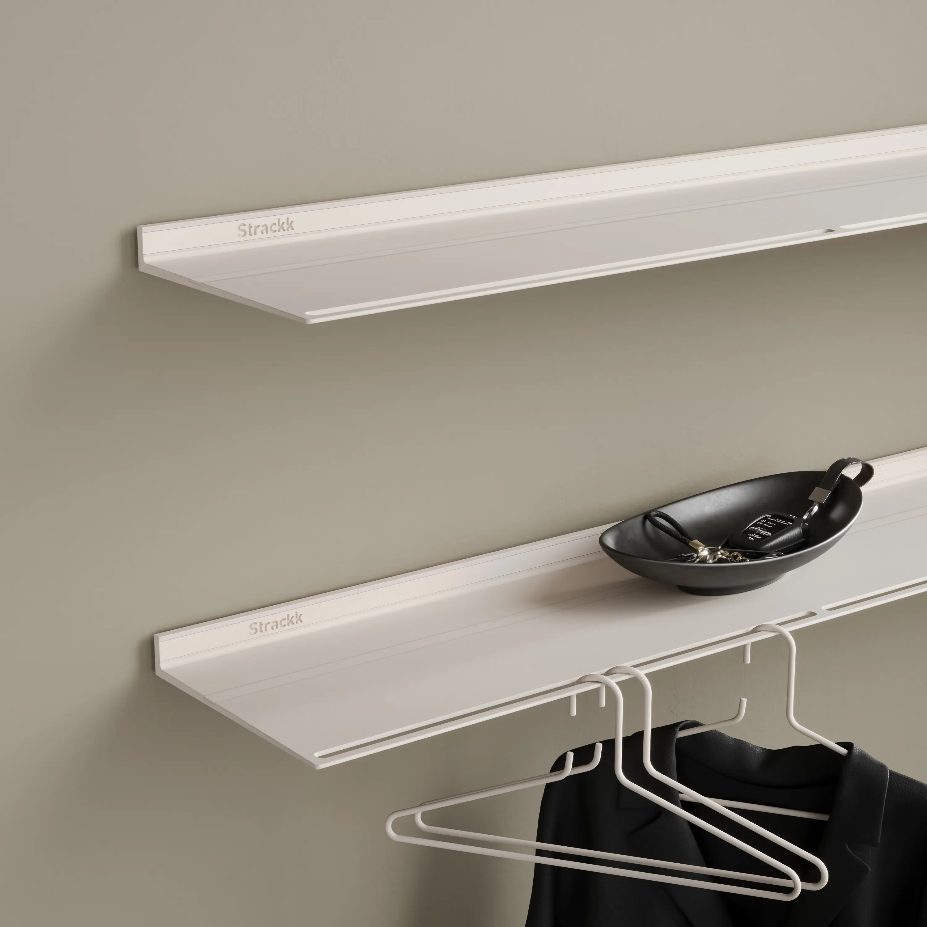 Strackk - Wall coat rack | Off-white RAL9010