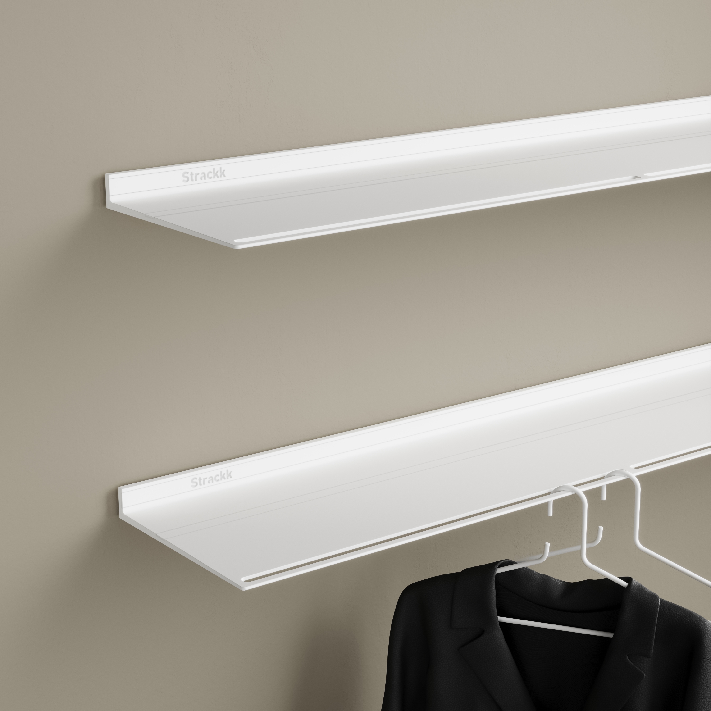 Display product Wall coat rack | White RAL9016 from manufacturer Strackk