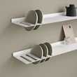Wall shelf with plates rack | White RAL9016