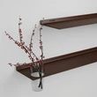 Wall shelf with vase | Bronze