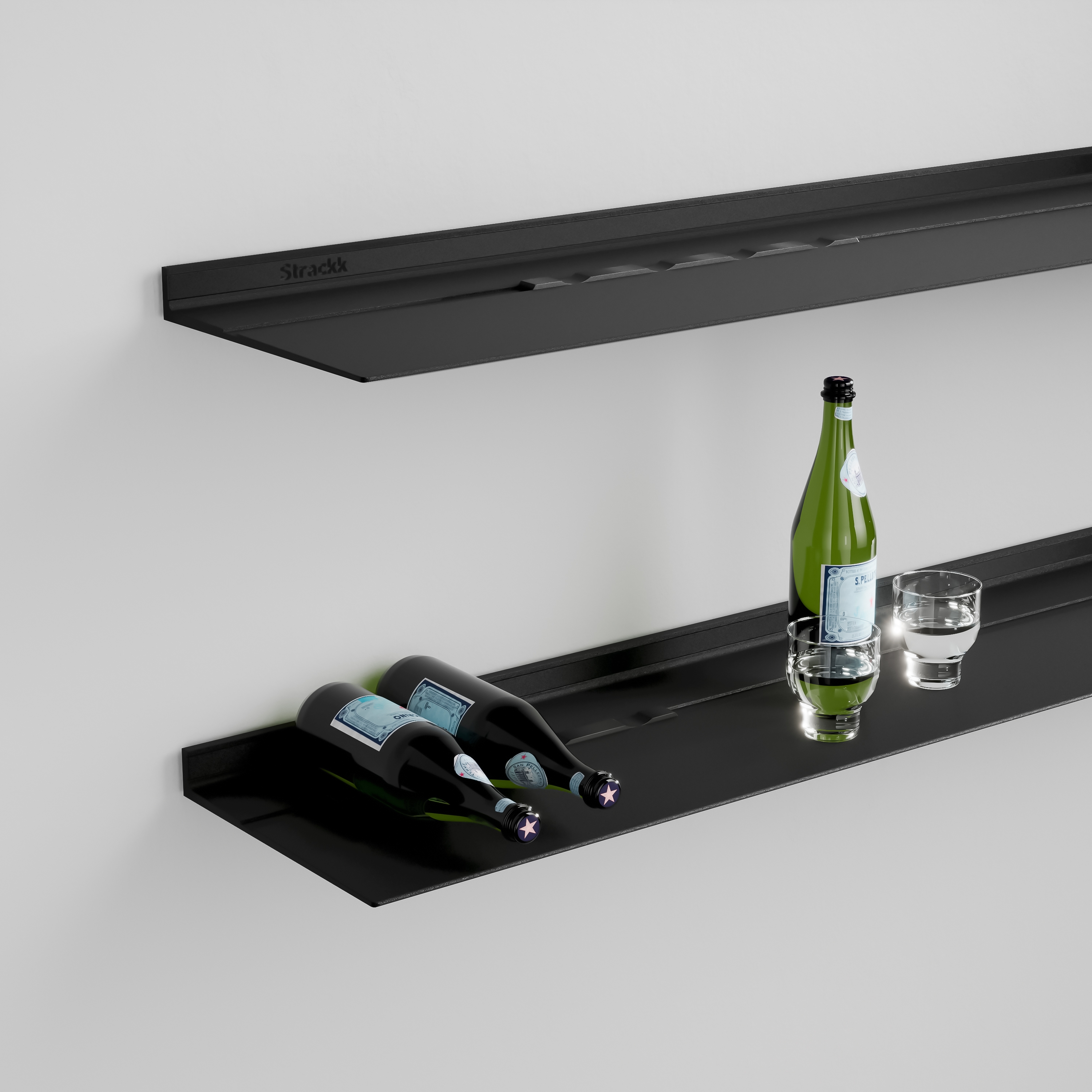Display product Wine bottle holder | Black RAL9005 from manufacturer Strackk