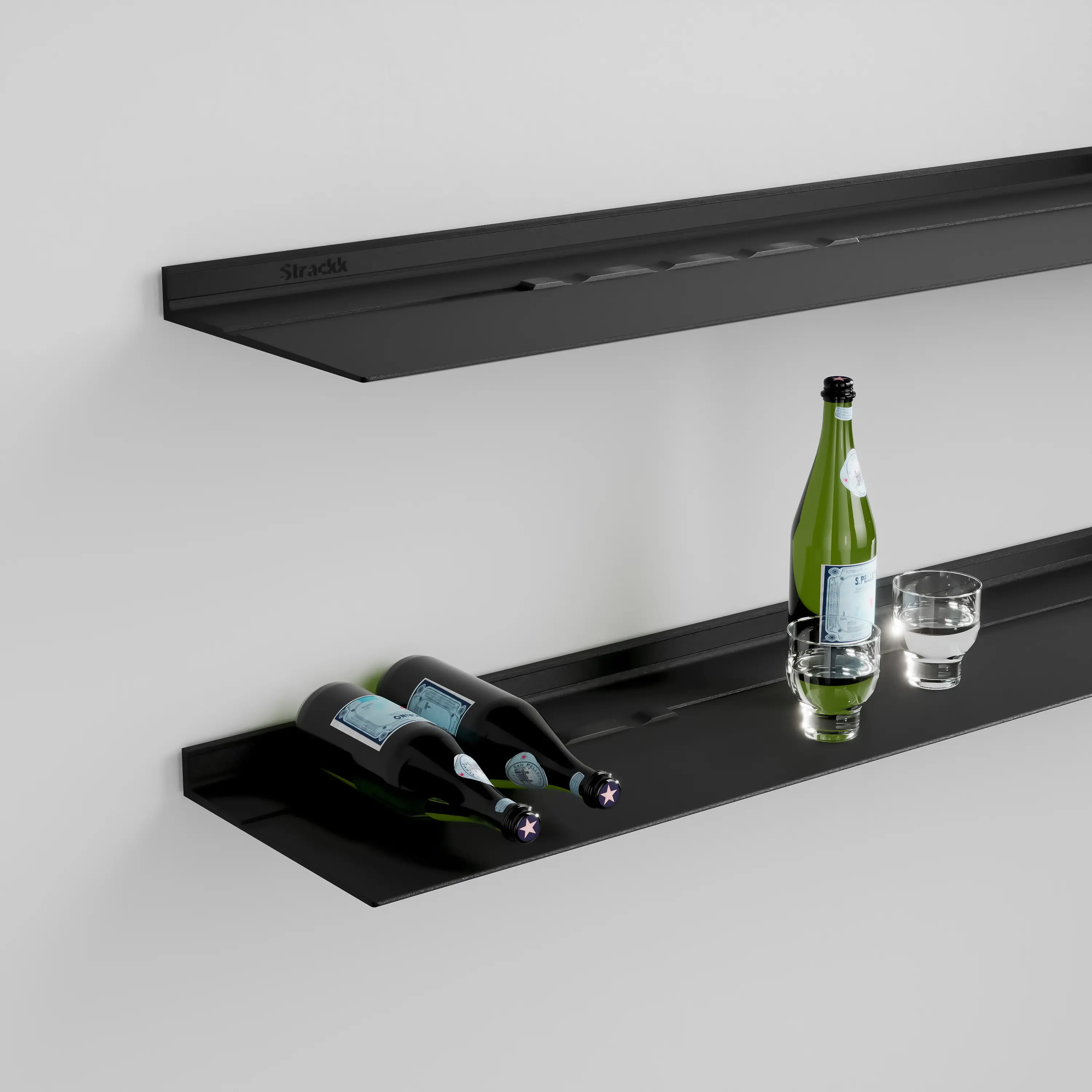 Strackk - Wine bottle holder | Black RAL9005