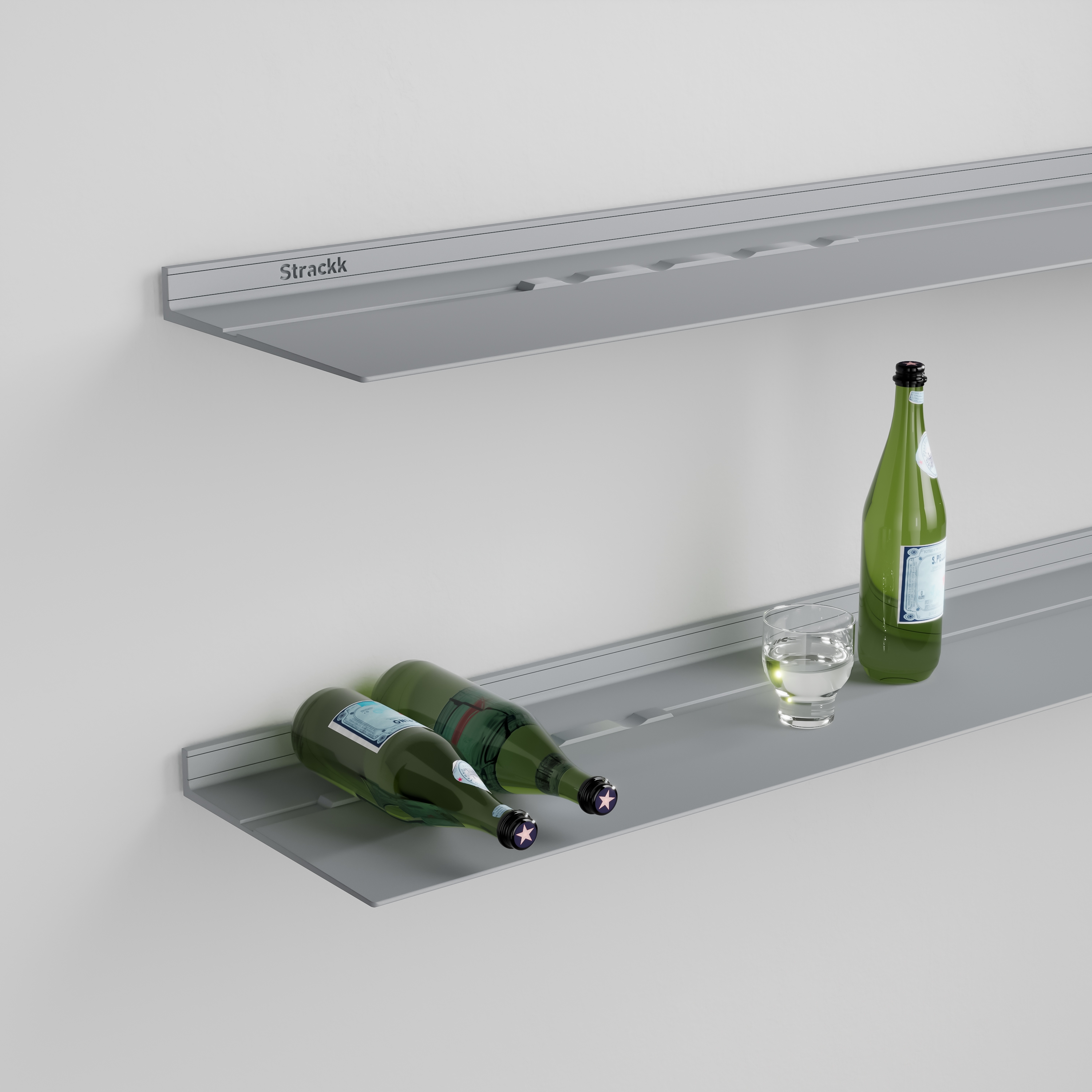 Wine bottle holder | Silvergrey RAL9006