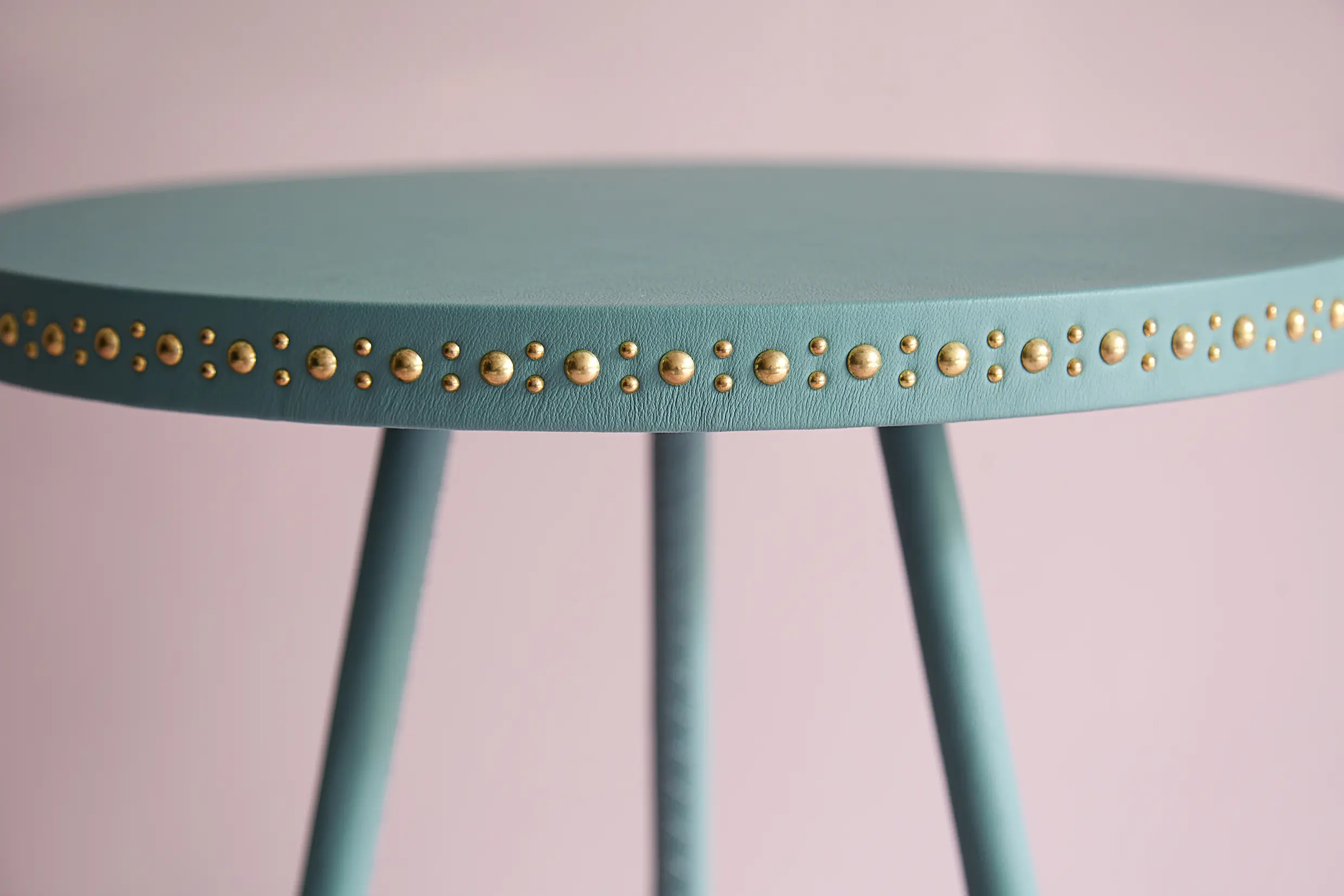 Bethan Gray - Stud leather side table