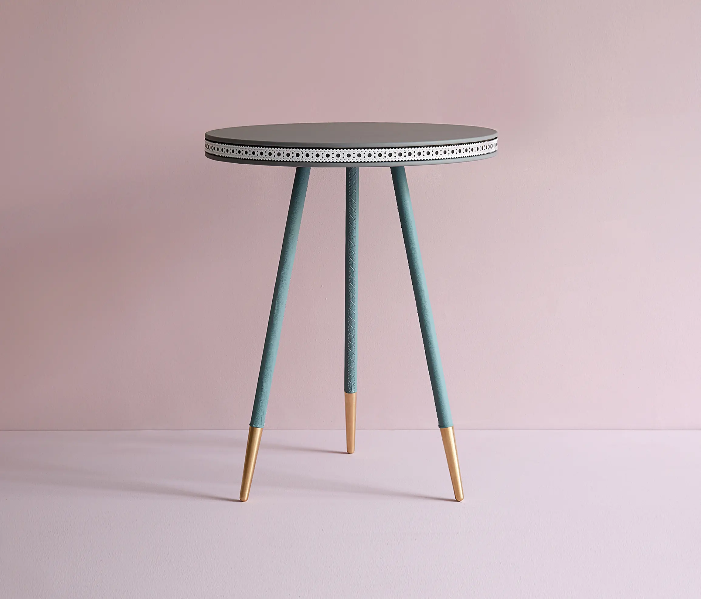 Bethan Gray - Brogue leather side table