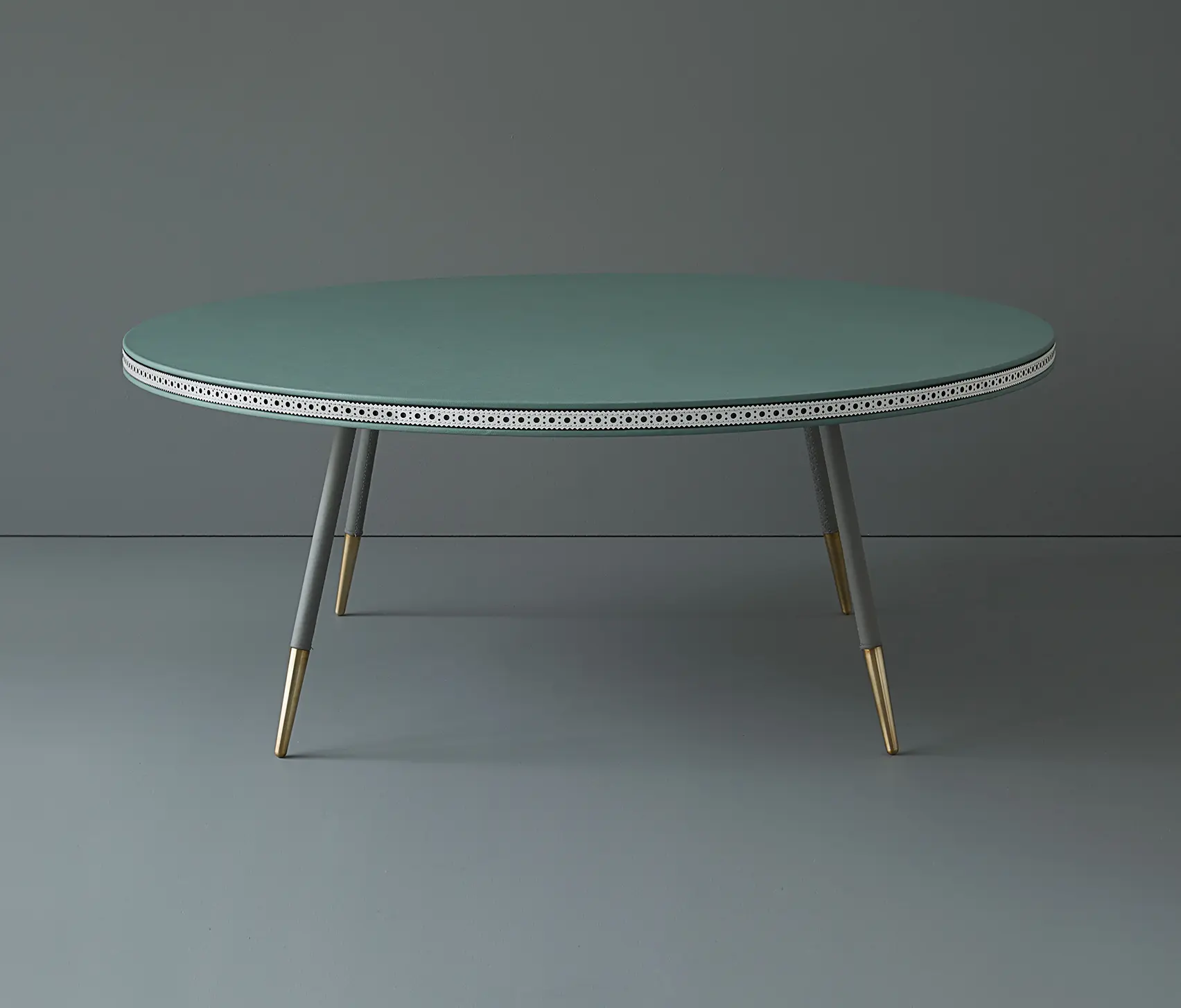 Bethan Gray - Brogue leather coffee table
