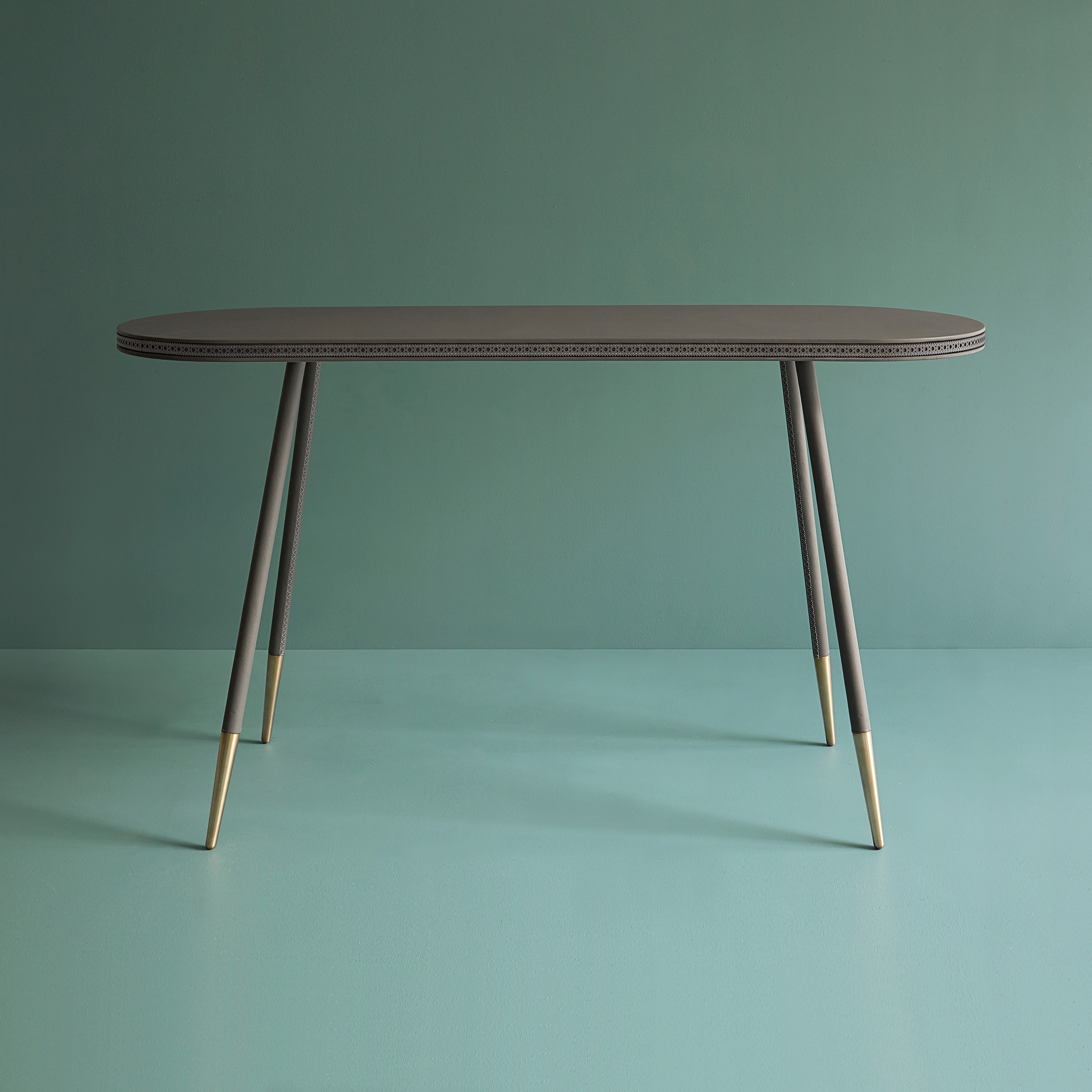 Display product Brogue leather console table from manufacturer Bethan Gray