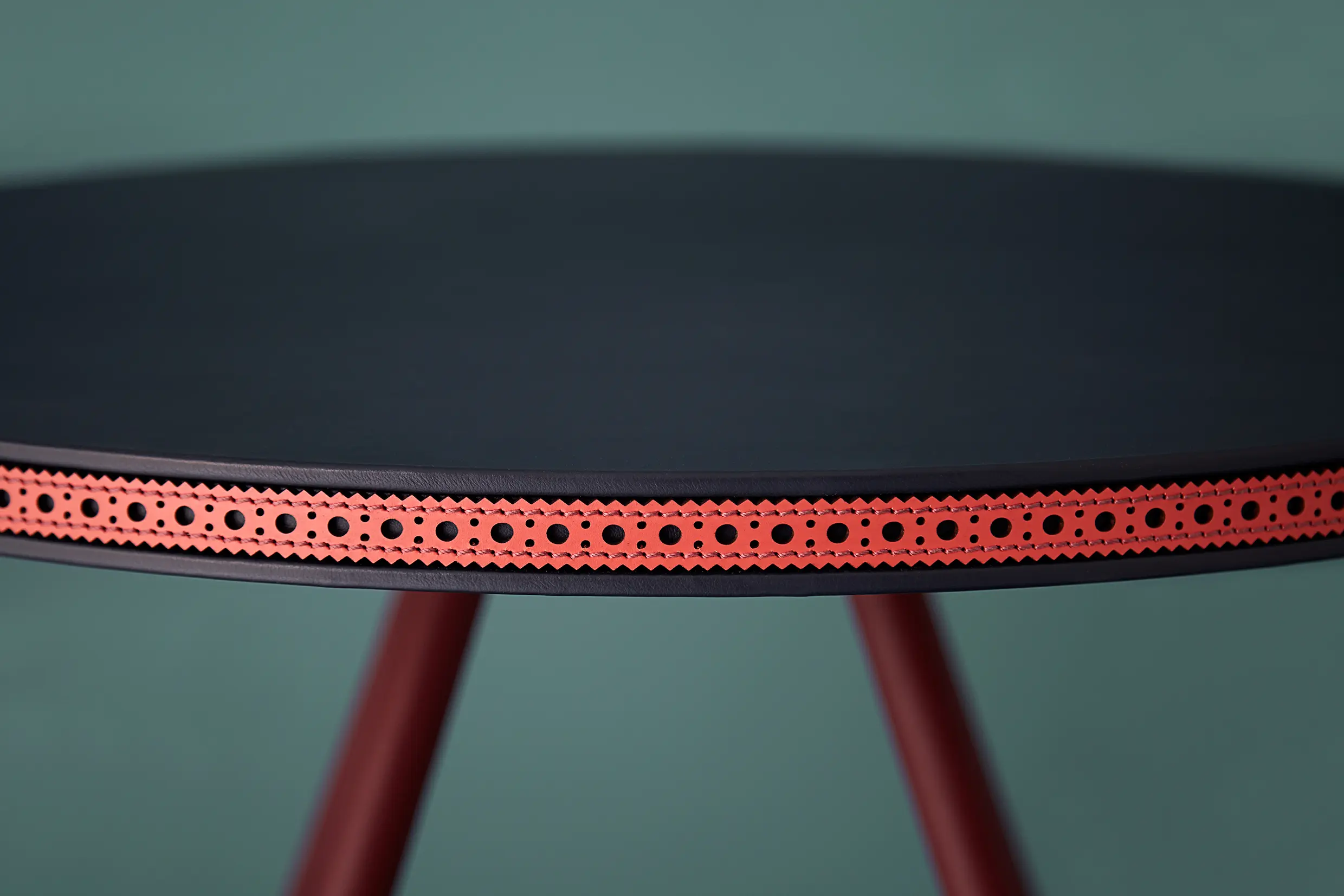 Bethan Gray - Brogue leather dining table