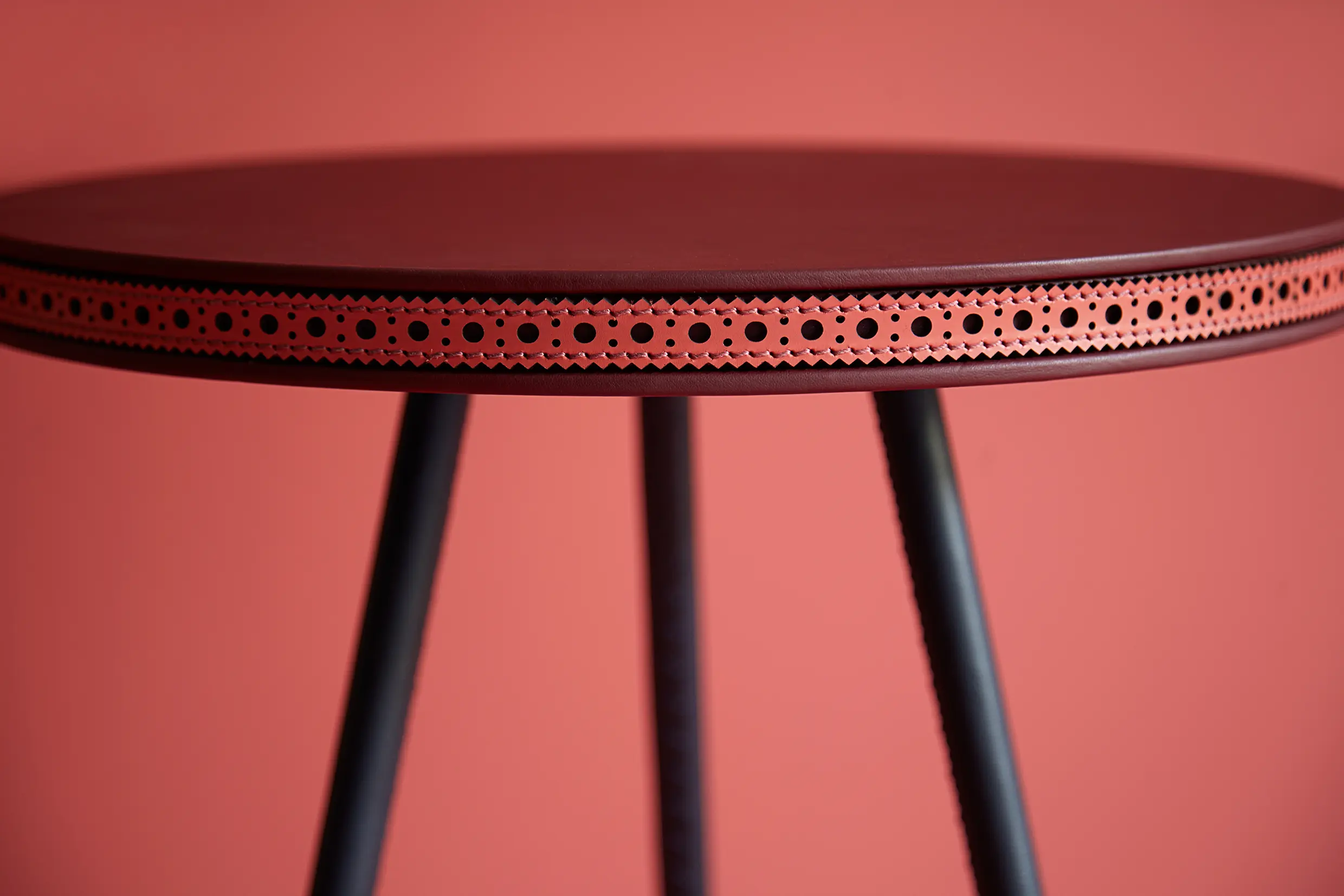 Bethan Gray - Brogue leather side table