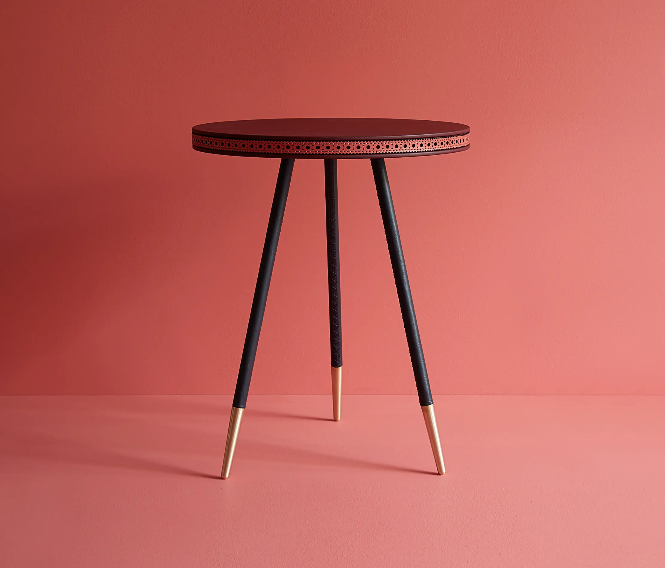 Bethan Gray - Brogue leather side table