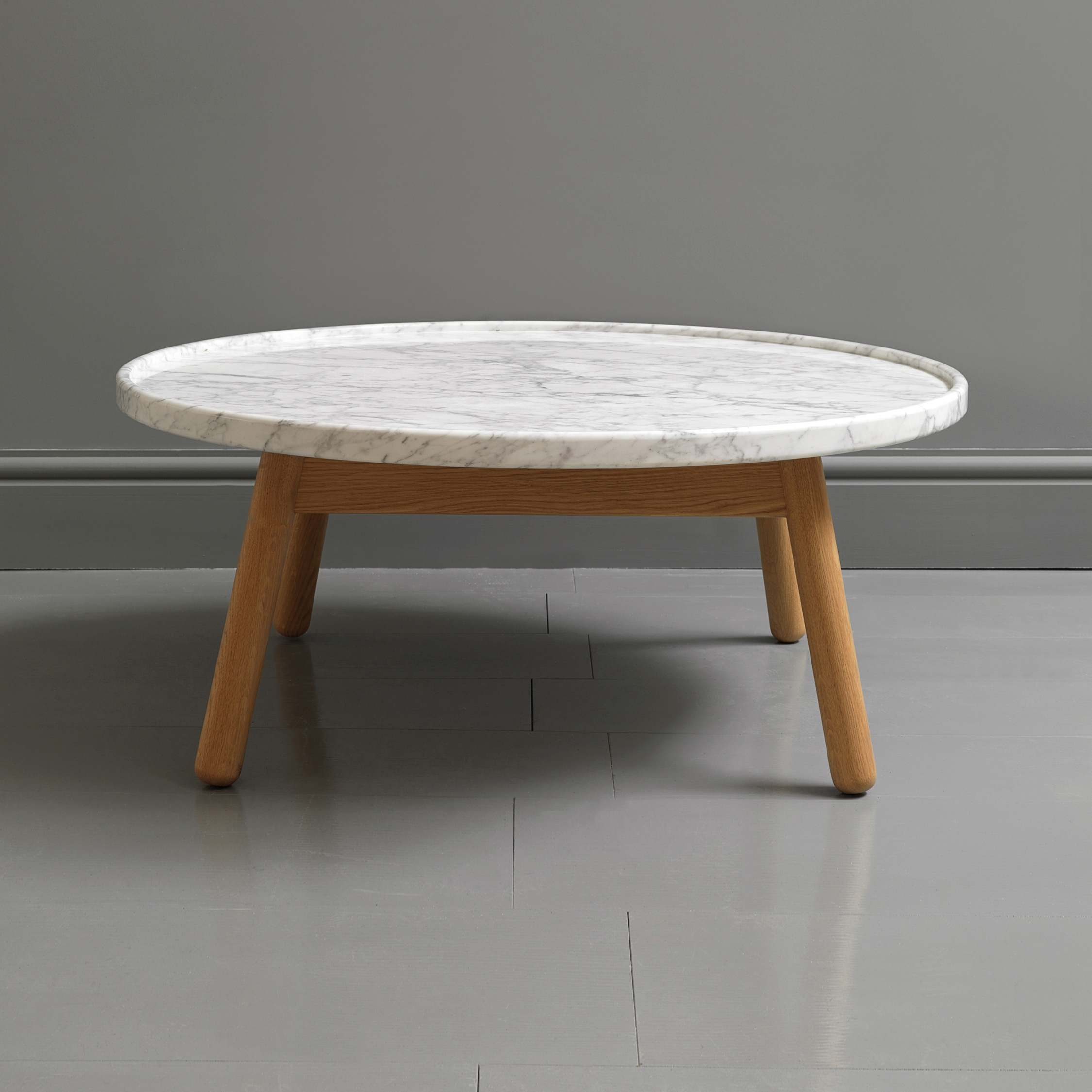 Carve marble round coffee table
