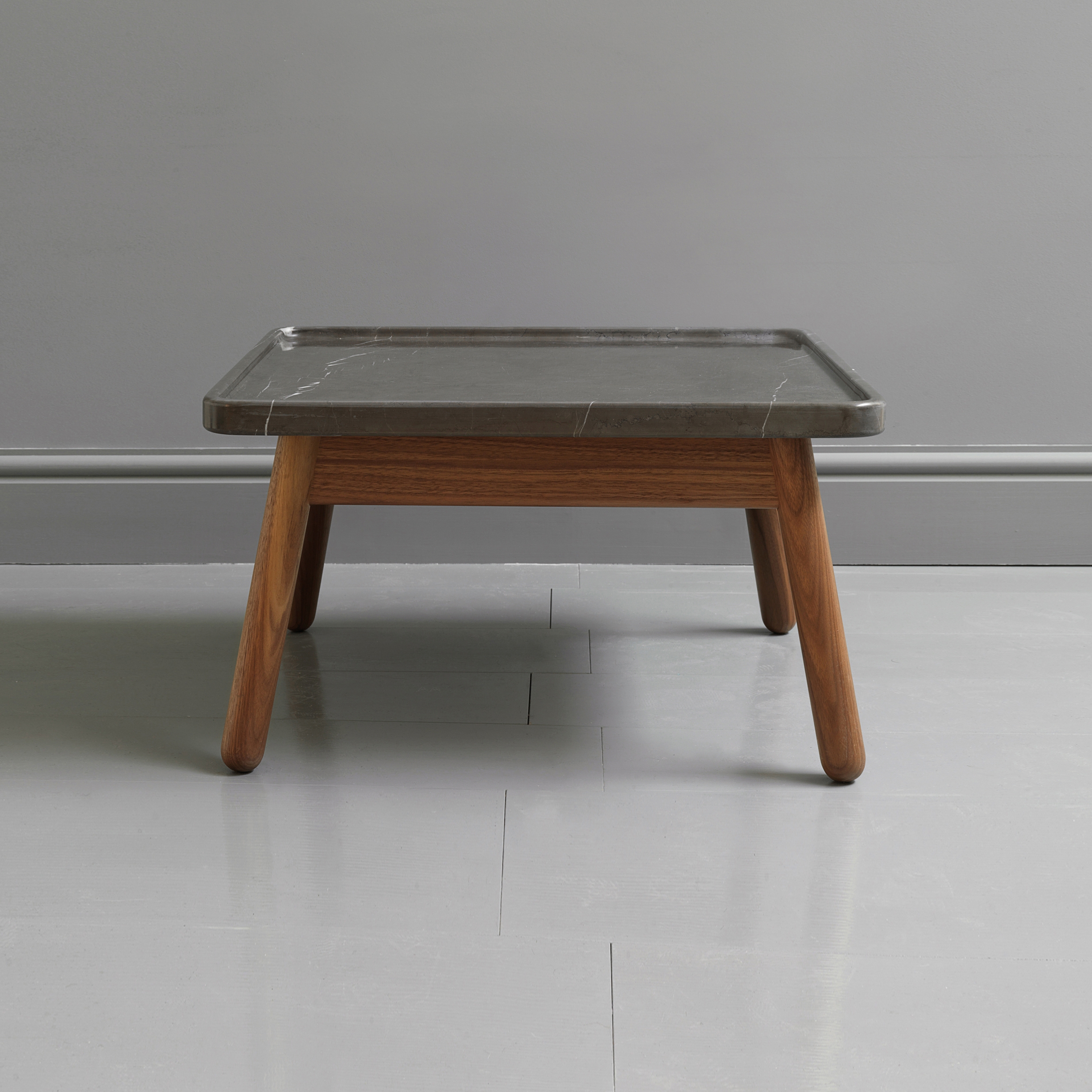 Carve marble small square coffee table
