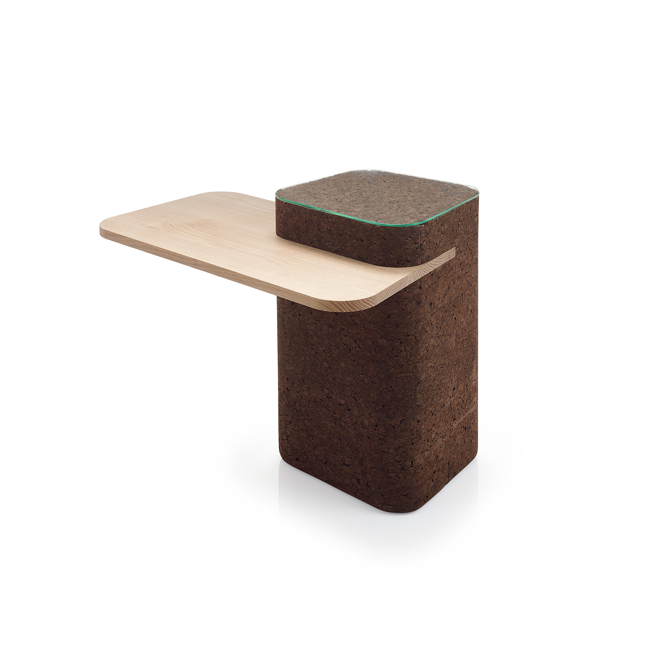 Vertoon produk Cut Side Table van vervaardiger Blackcork