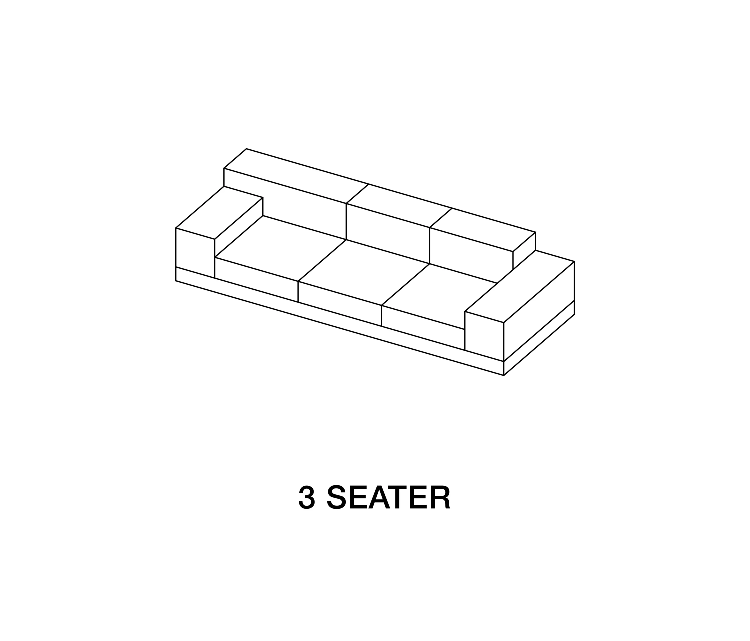 Branca-Lisboa - Stereo sofa 3 seater