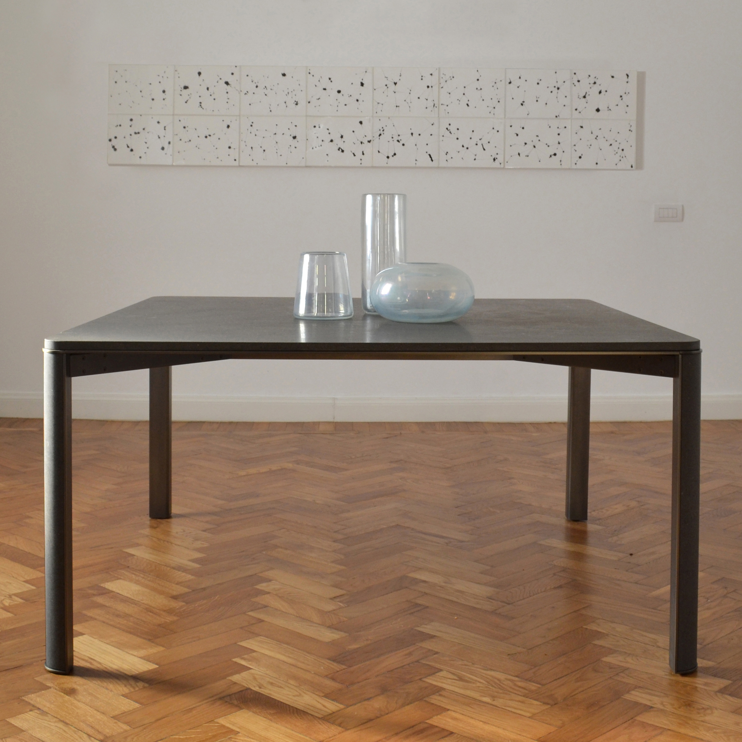 Display product Gregorio table in basaltine stone | black from manufacturer mg12