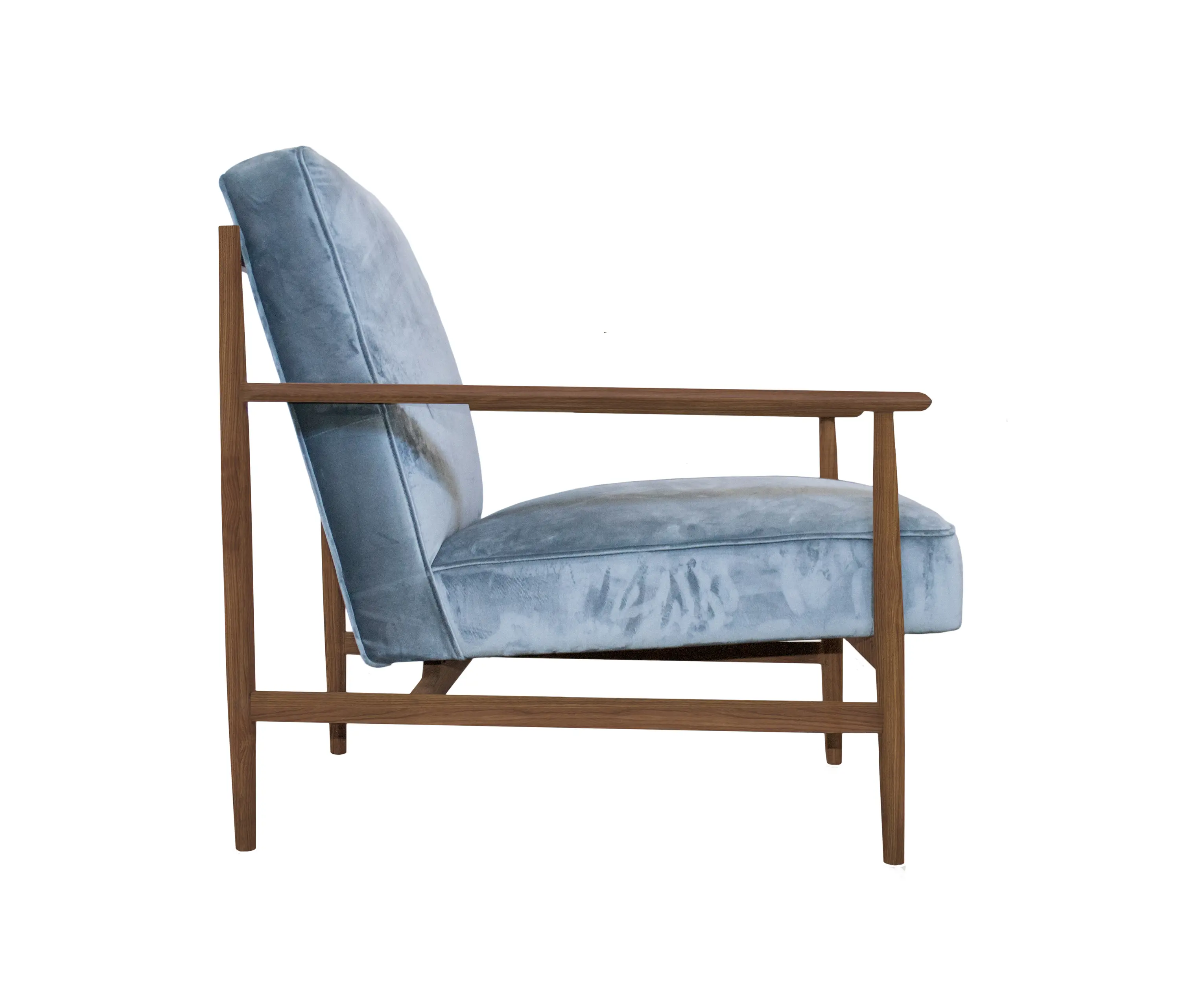 mg12 - Fauteuil Gaia en velours gris