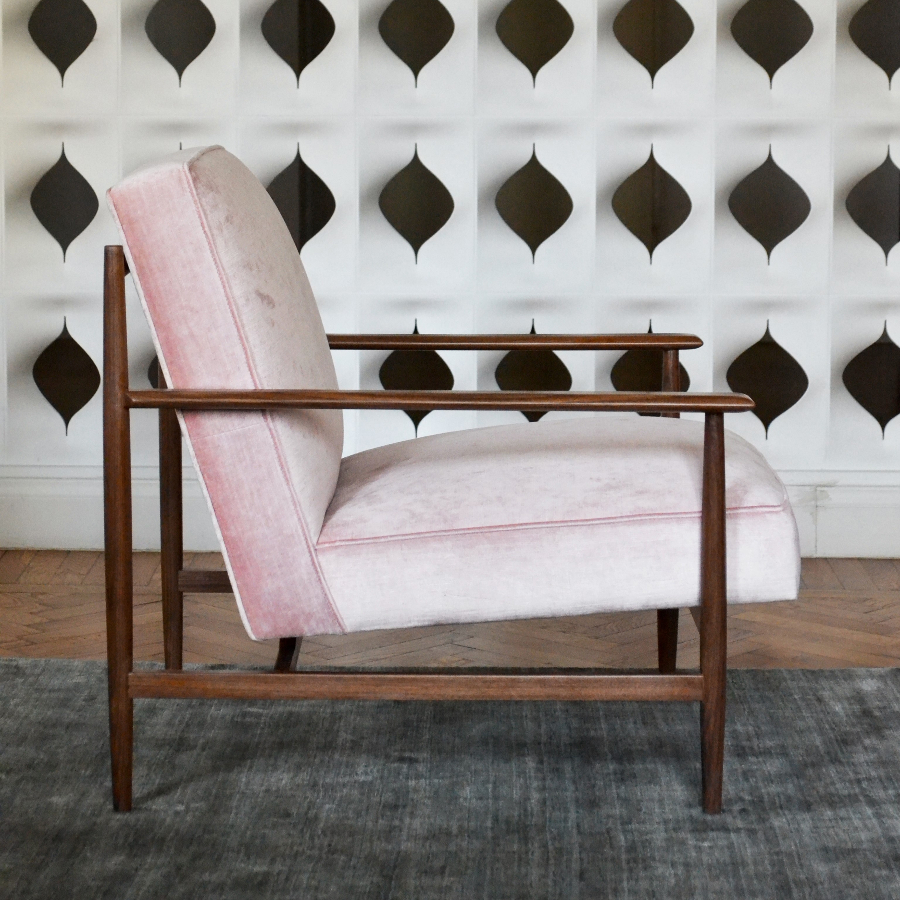 Mostrar el producto Gaia pink velvet armchair del fabricante mg12