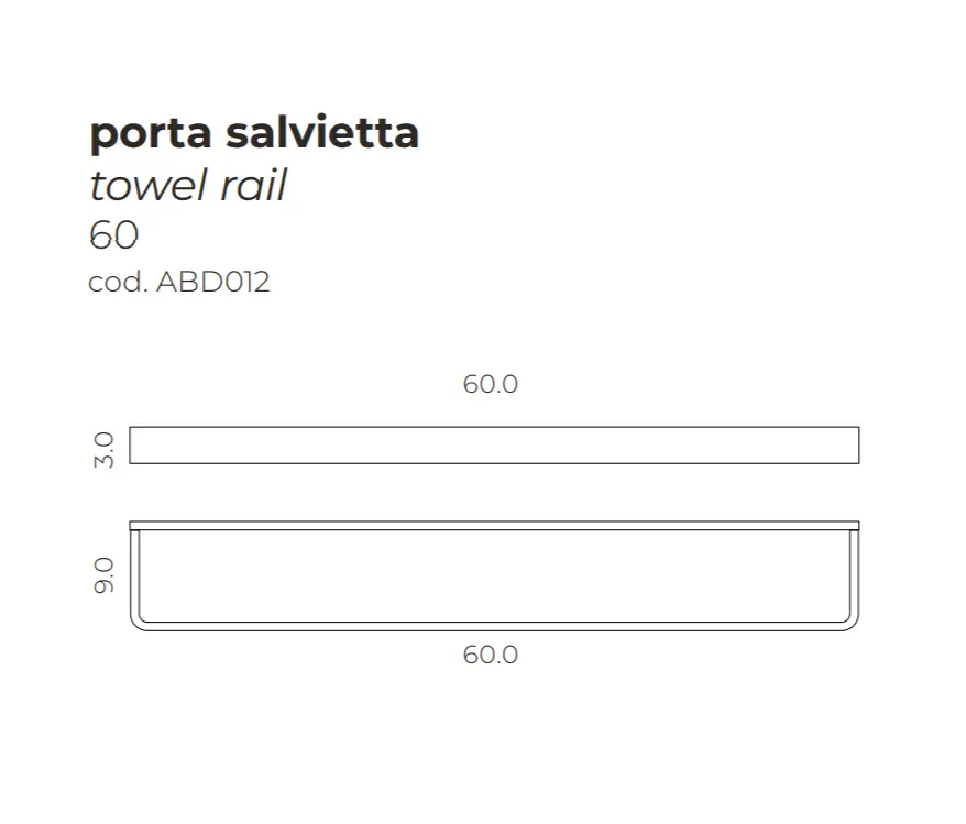 mg12 - Porte-serviettes 60 cm