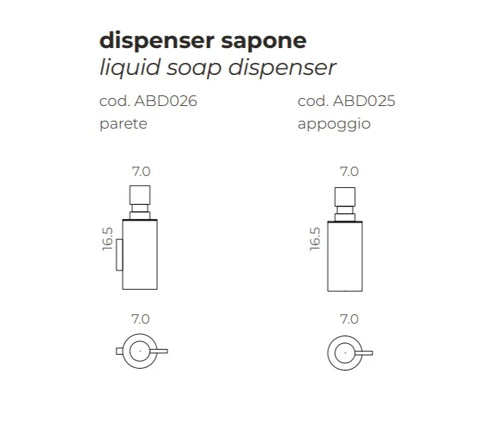 mg12 - Wall-mounted liquid soap dispenser