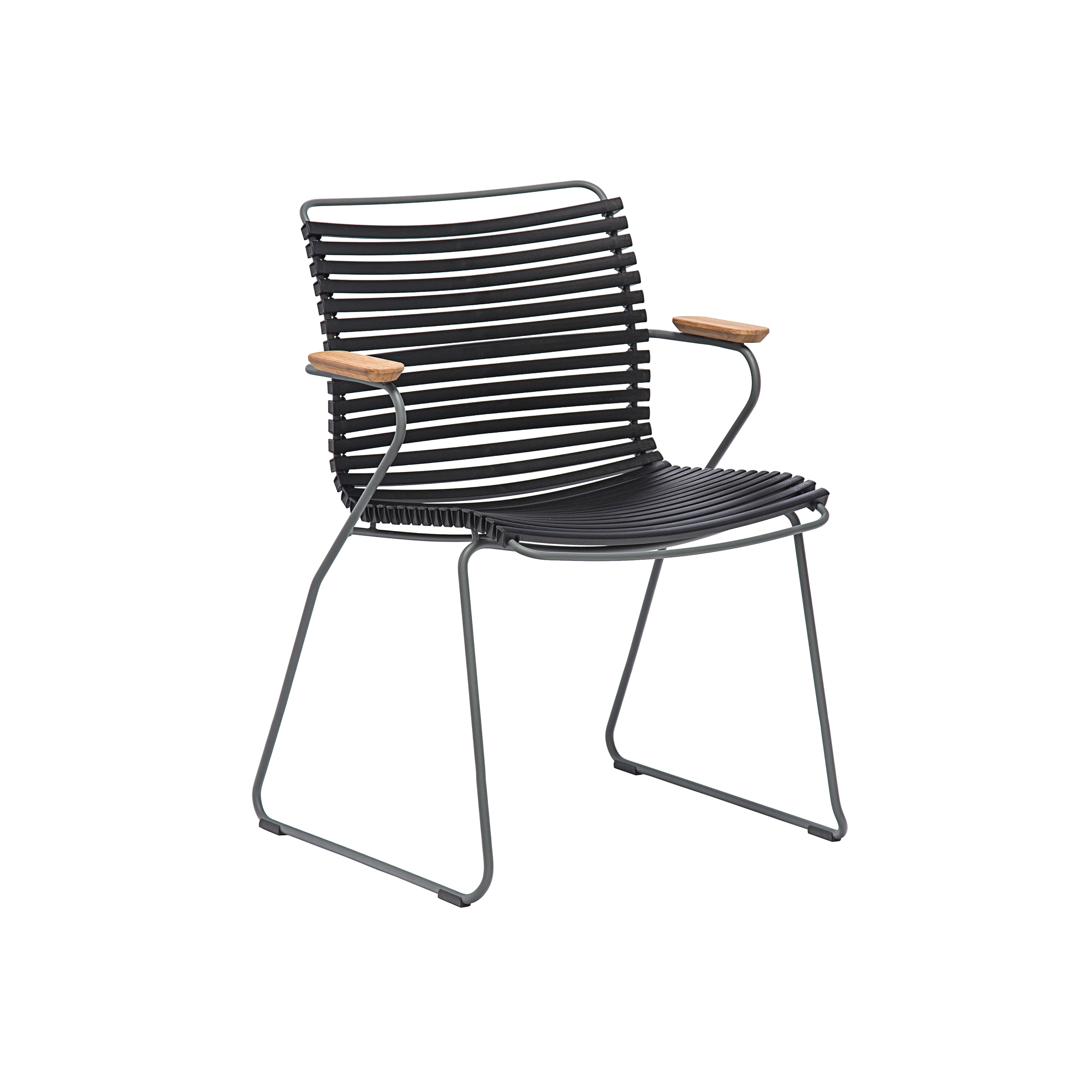 CLICK | Dining Chair Black with Bamboo armrests