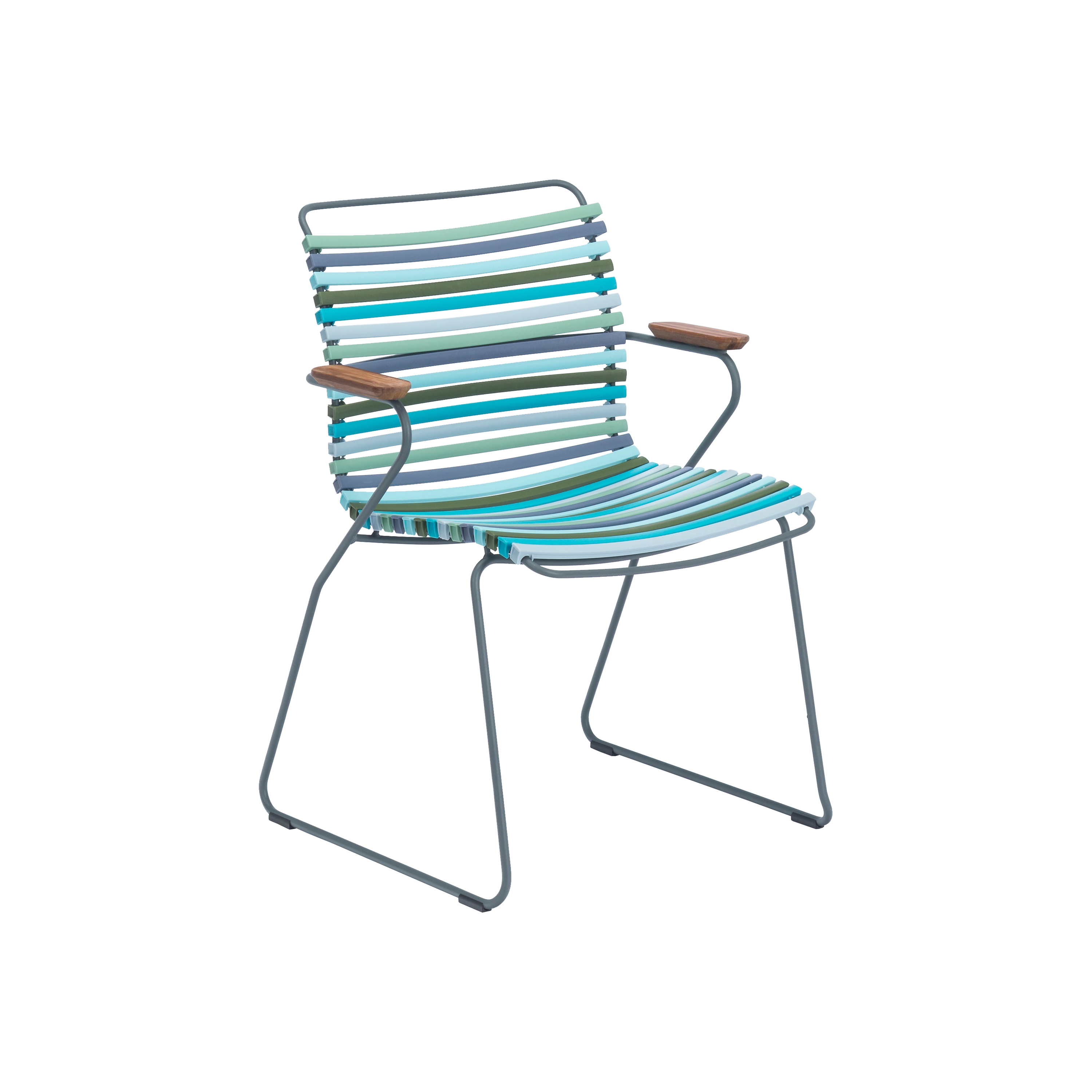 CLICK | Dining Chair Multi Color 2 with Bamboo armrests