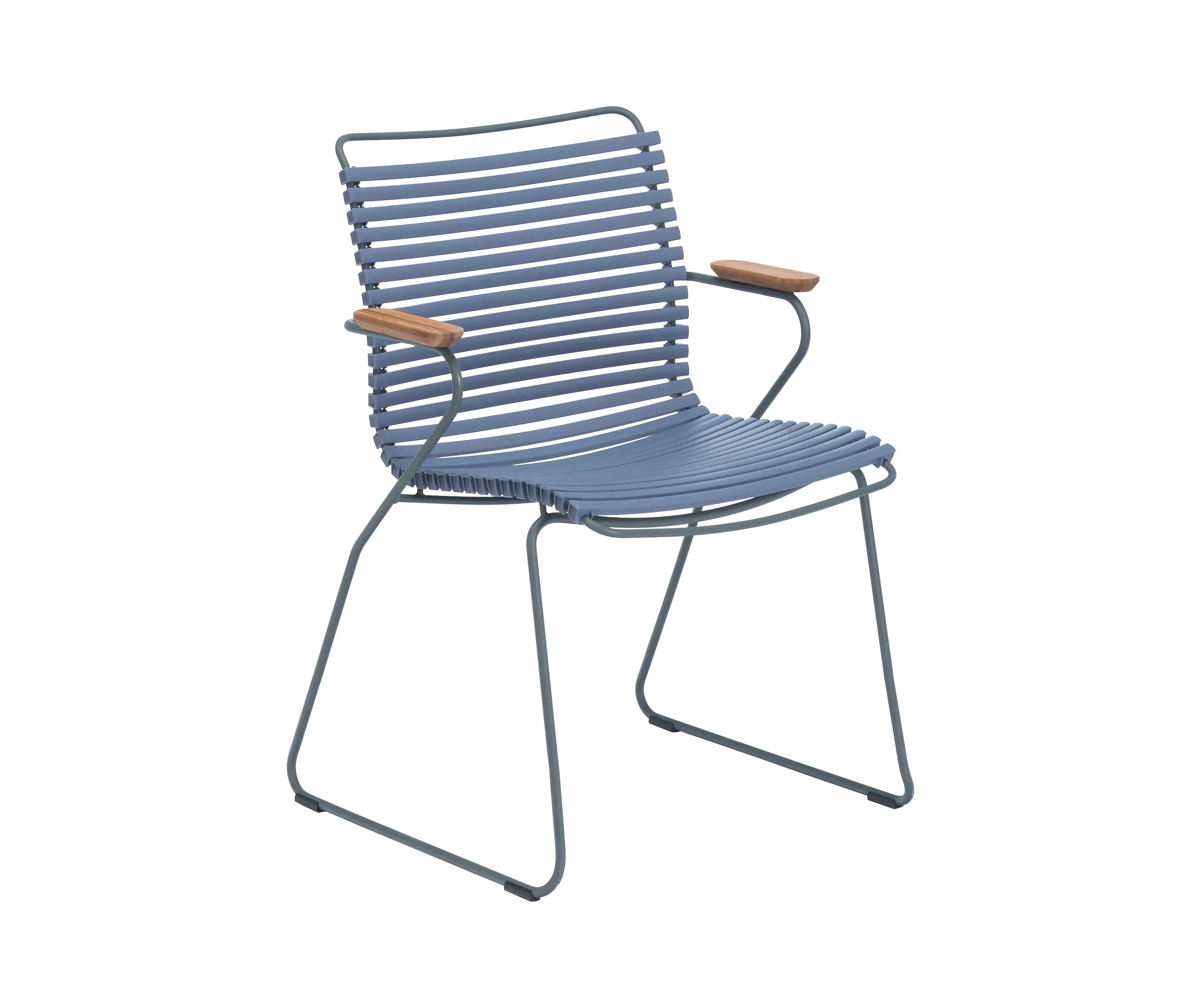 HOUE - CLICK | Dining Chair Pigeon Blue with Bamboo armrests