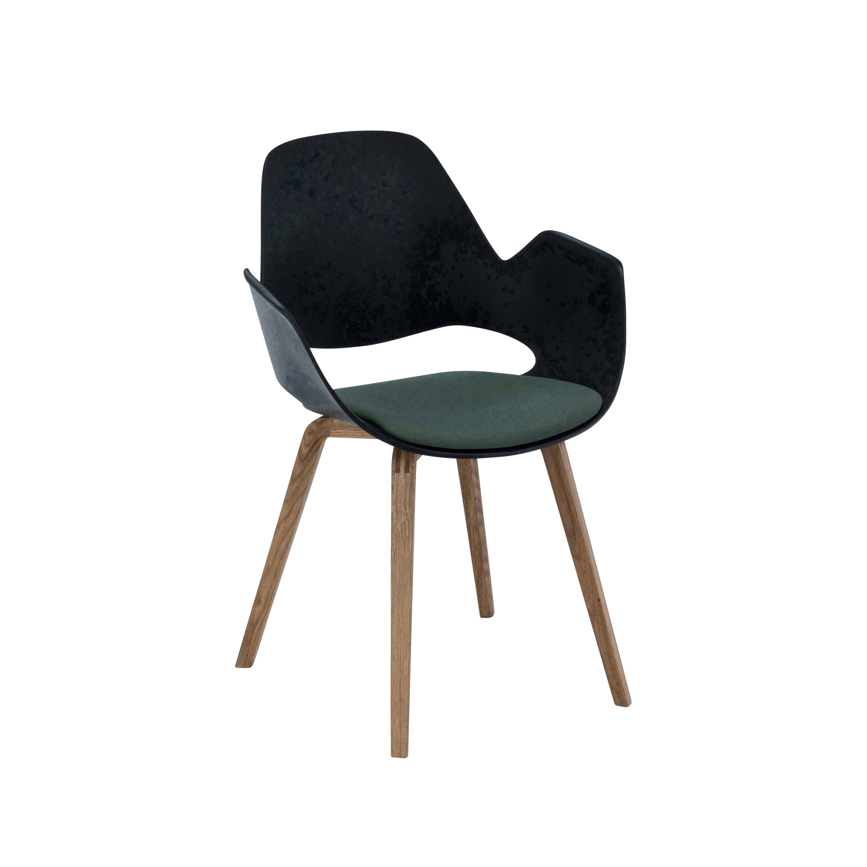 FALK | Dining Armchair - Oiled oak legs Dark Olive Seat