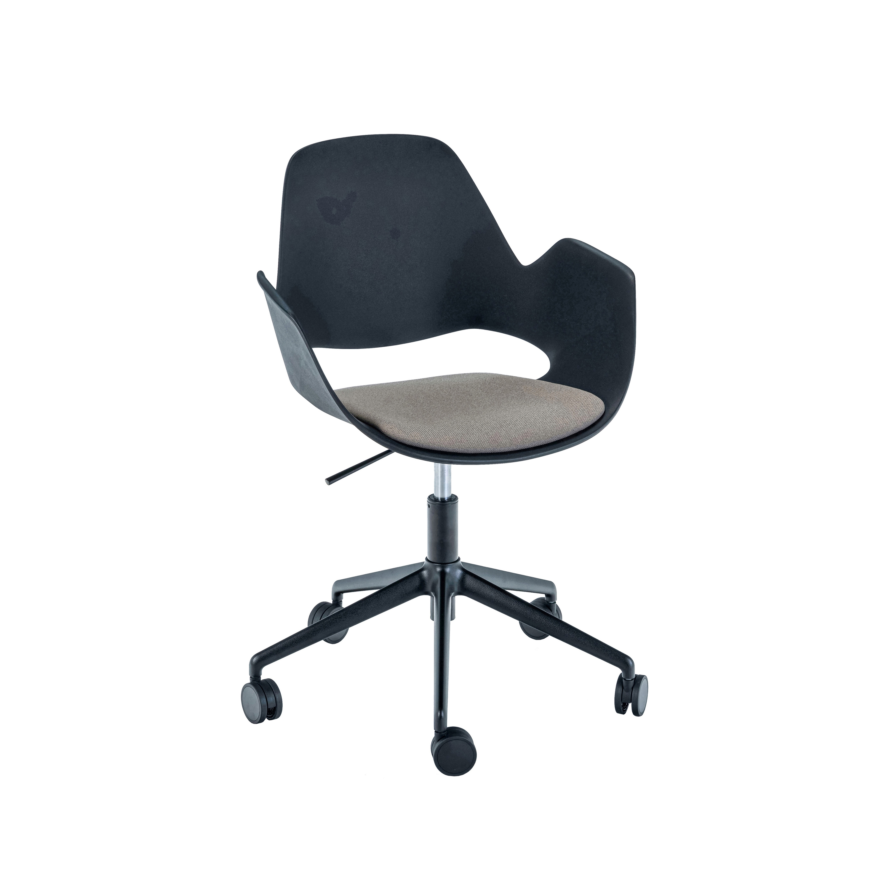 FALK | Dining Armchair - Five star base w/ castors Beige seat