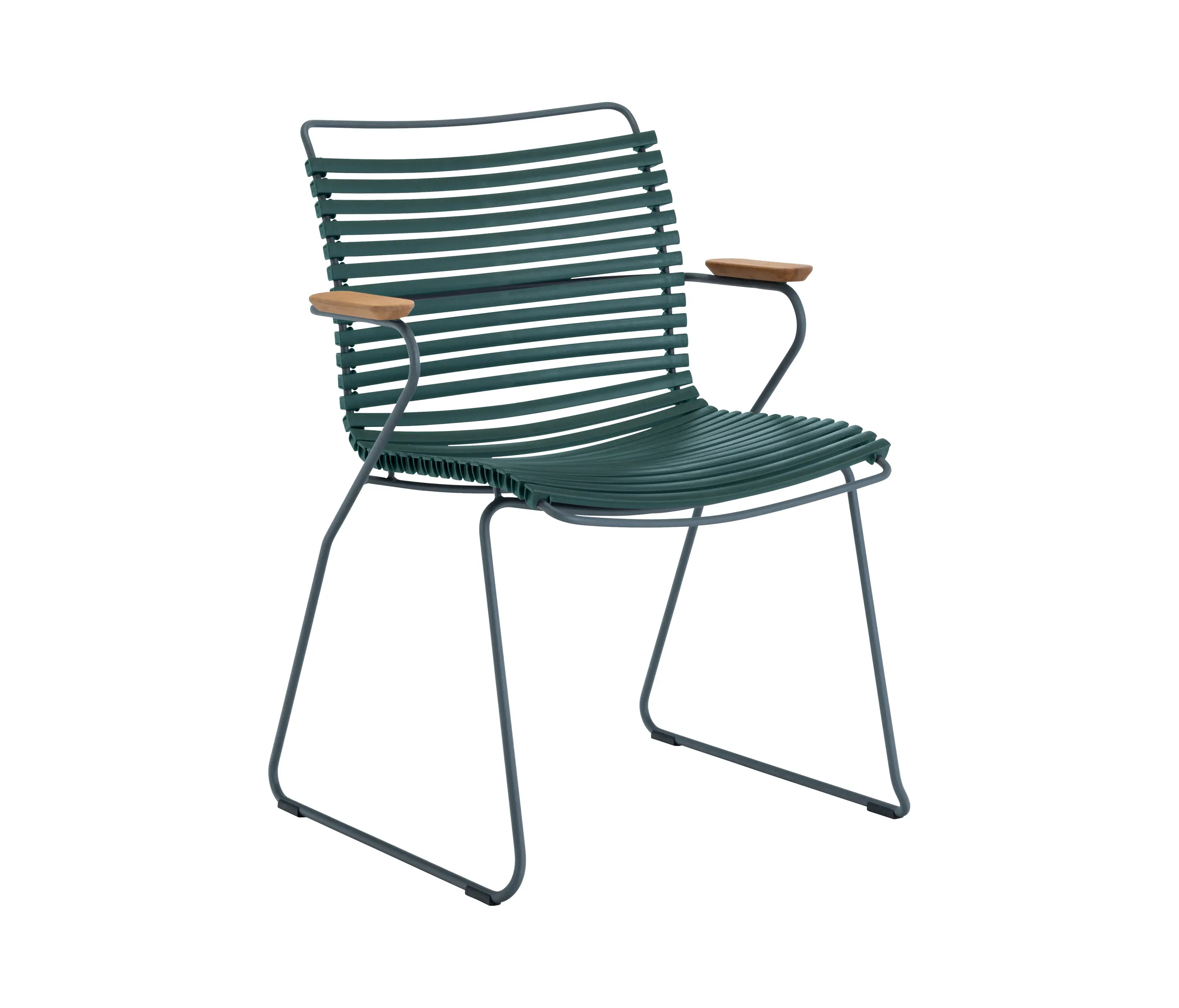 HOUE - CLICK | Dining Chair Pine Green with Bamboo armrests