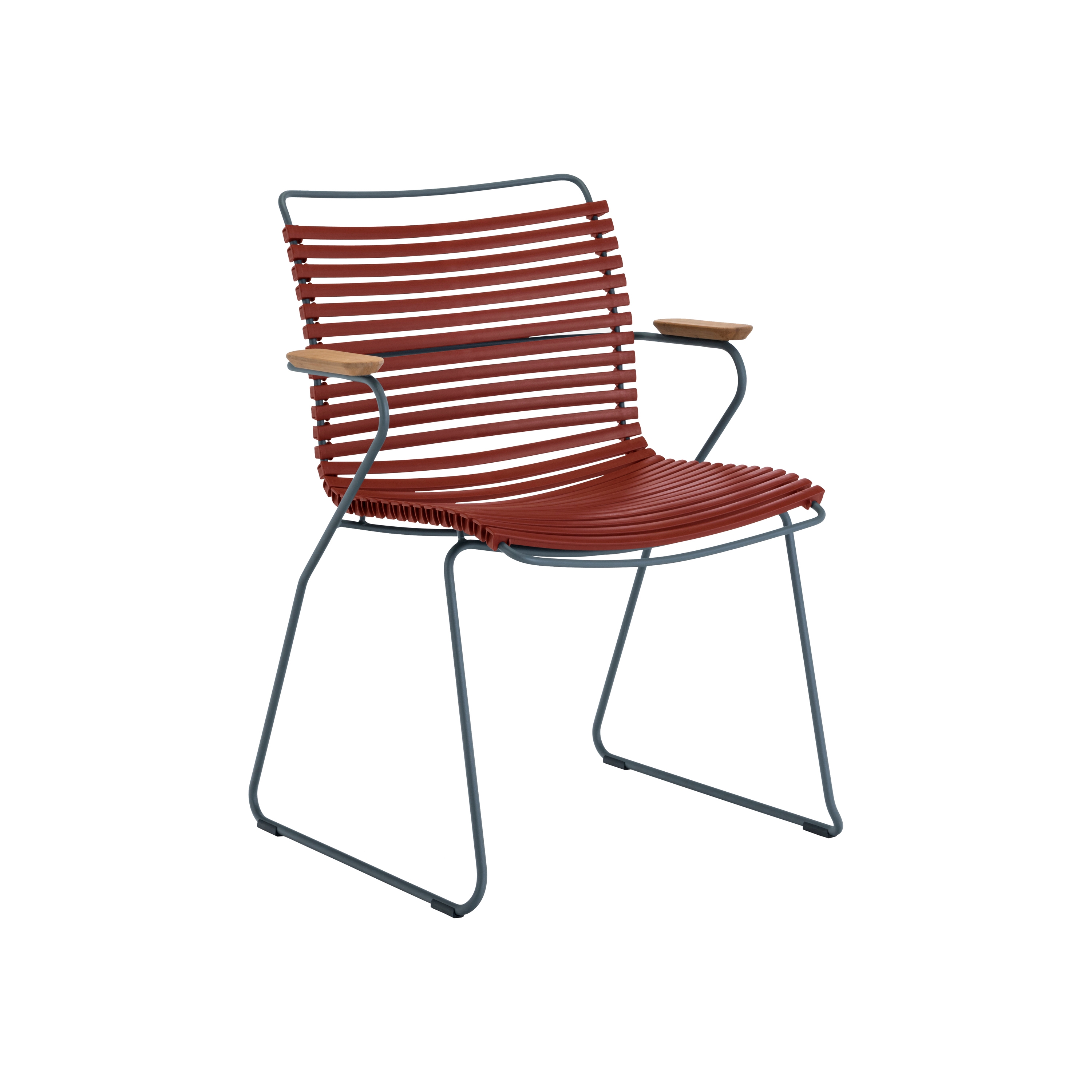 CLICK | Dining Chair Paprika with Bamboo armrests