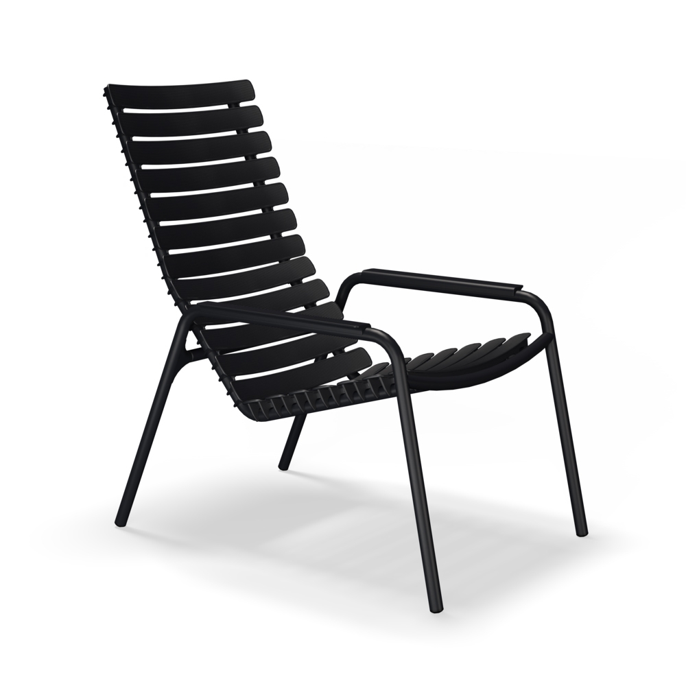 Vertoon produk ReCLIPS | Lounge chair Black, aluminum armrests van vervaardiger HOUE