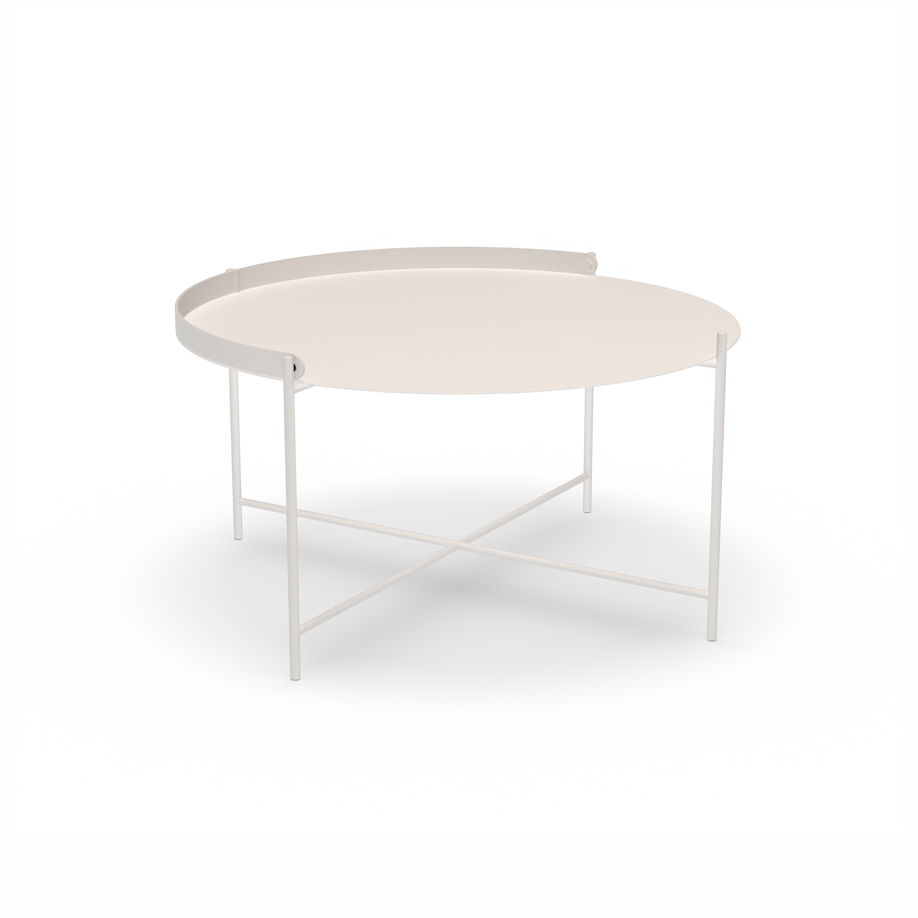 EDGE | Tray Table Ø76 Muted White